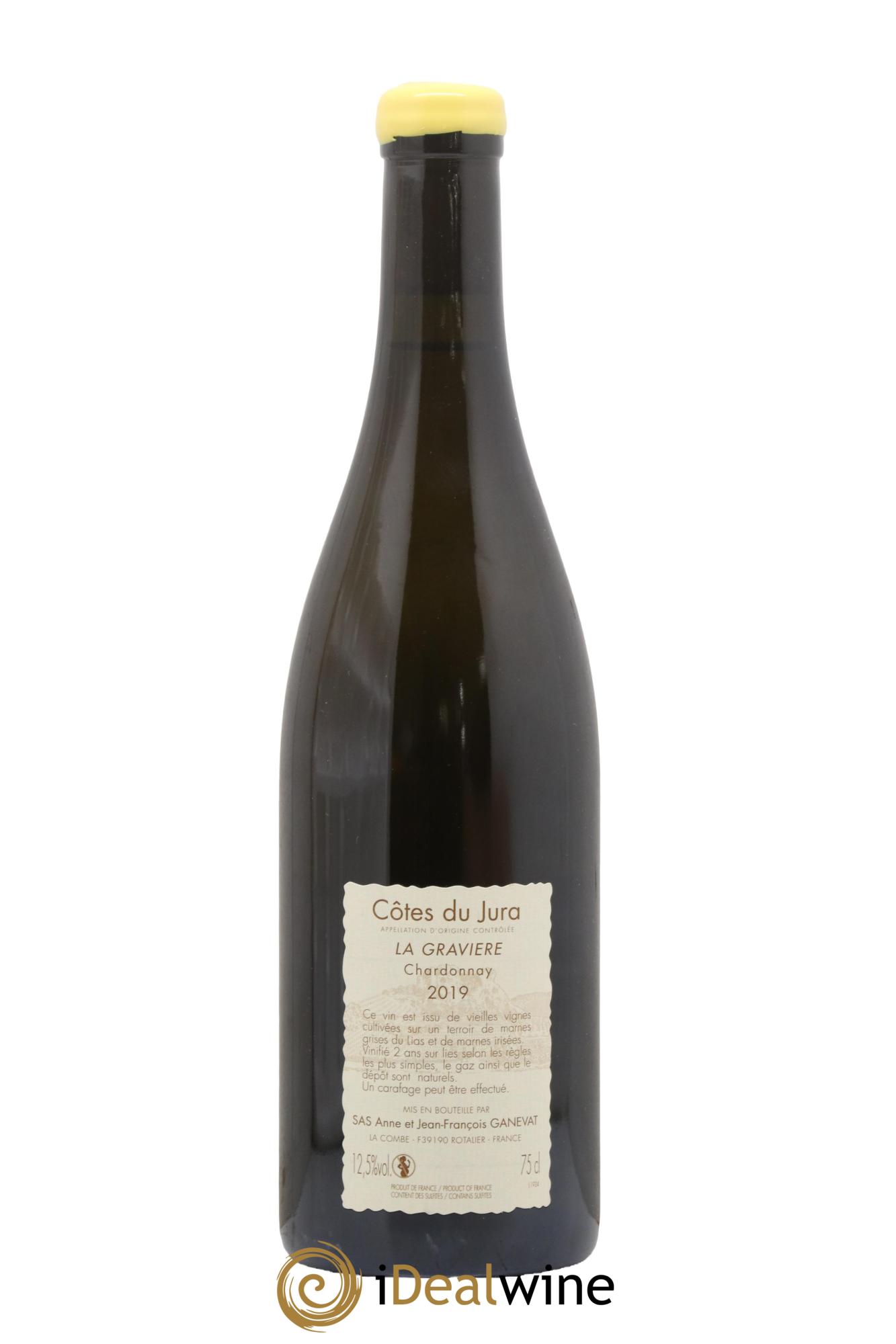 Côtes du Jura La Gravière Anne et Jean François Ganevat 2019 - Lot de 1 bouteille - 1
