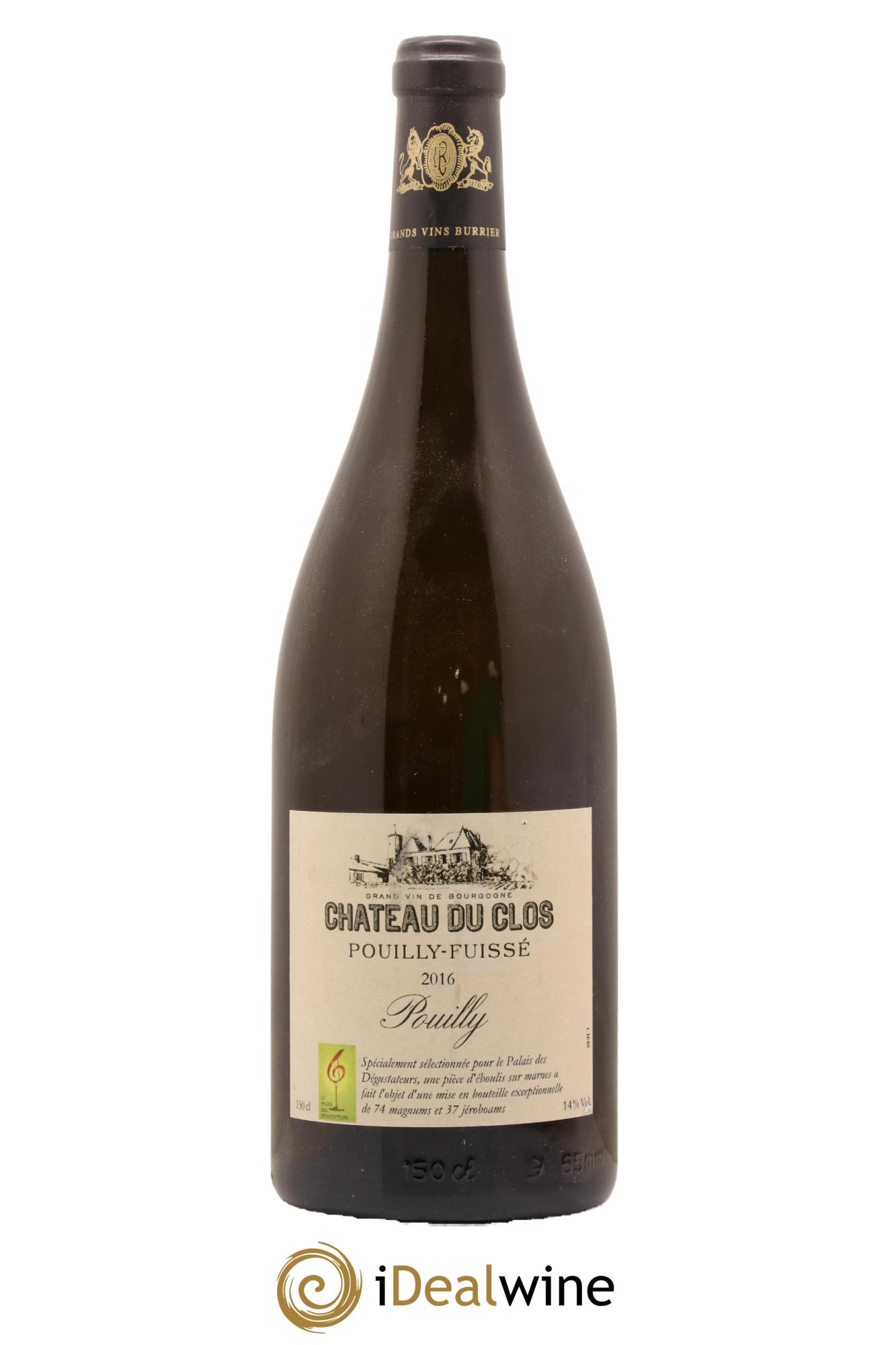 Pouilly-Fuissé Chateau Du Clos 2016 - Posten von 1 Magnum - 0