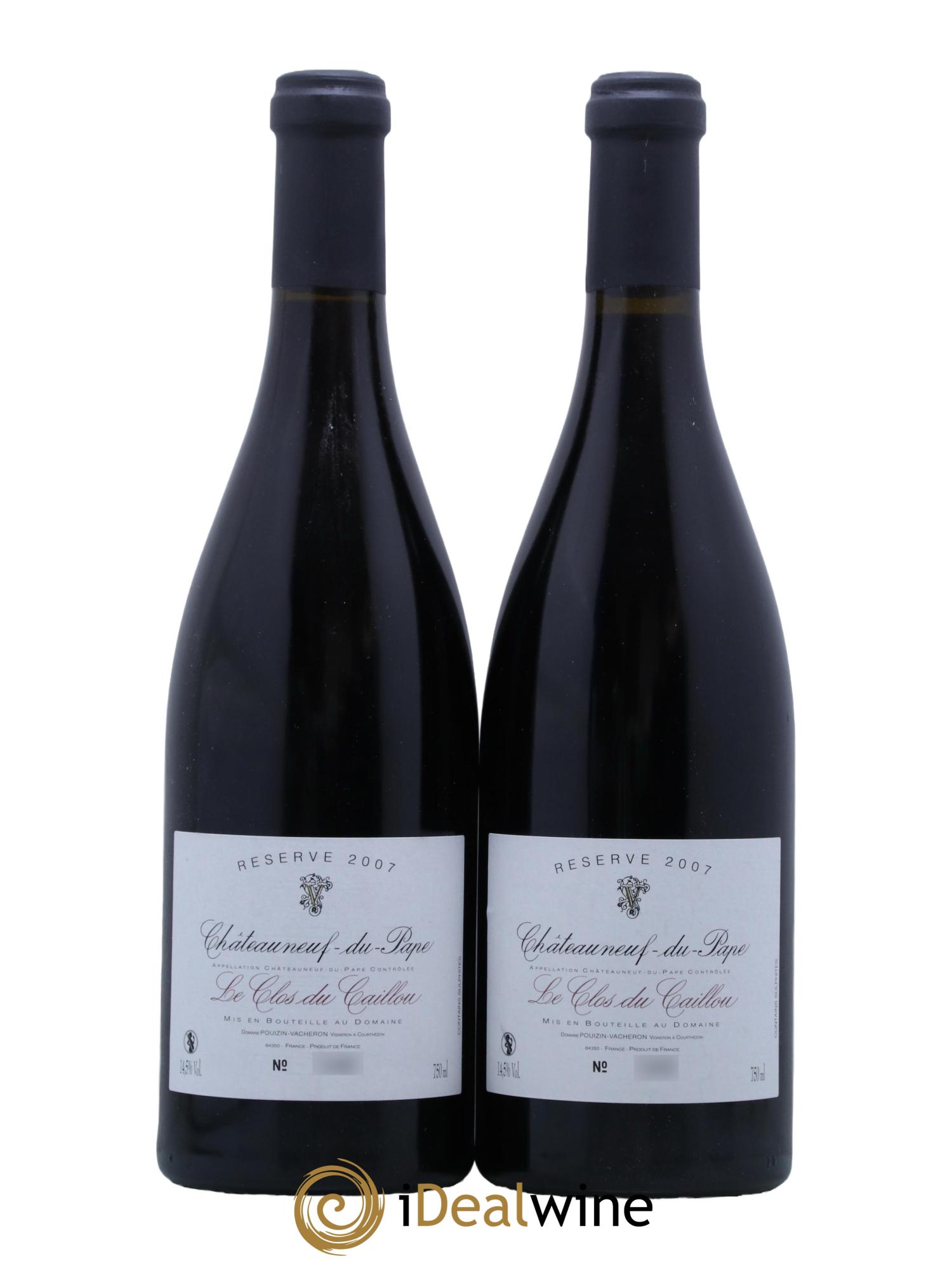 Châteauneuf-du-Pape Domaine Le Clos du Caillou Réserve Sylvie Vacheron 2007 - Lot de 2 bouteilles - 0