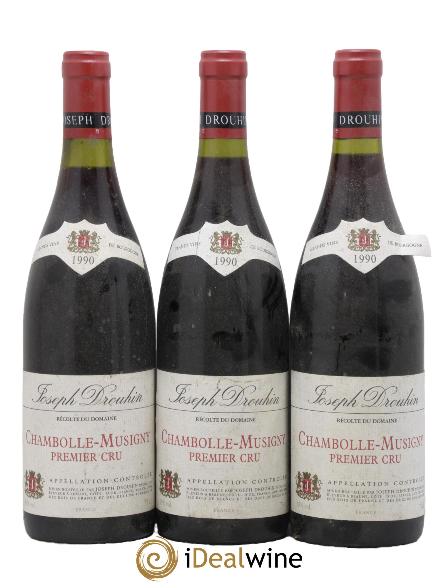 Chambolle-Musigny 1er Cru Joseph Drouhin 1990 - Posten von 3 Flaschen - 0