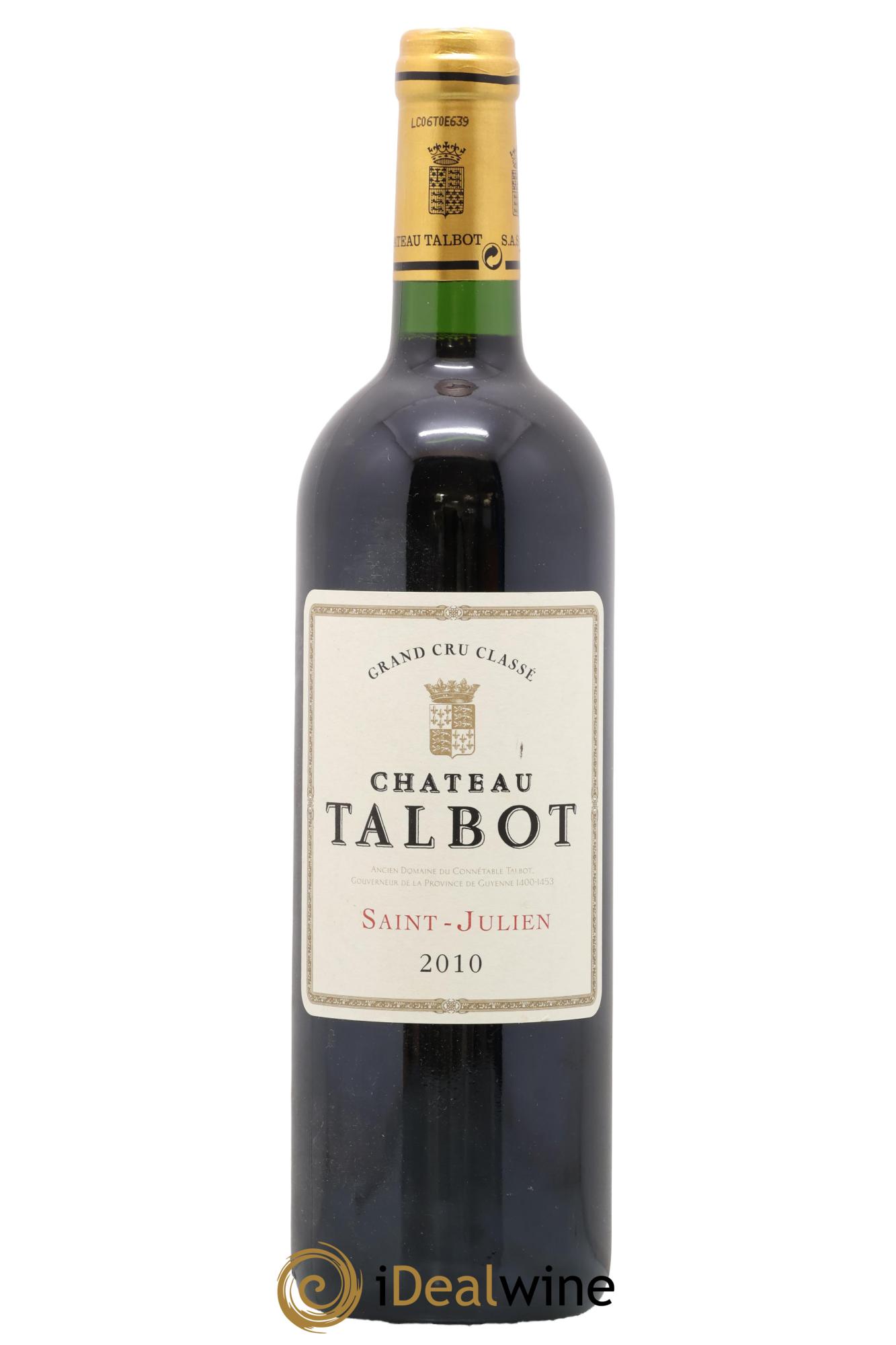 Château Talbot 4ème Grand Cru Classé 2010 - Lot de 1 bouteille - 0