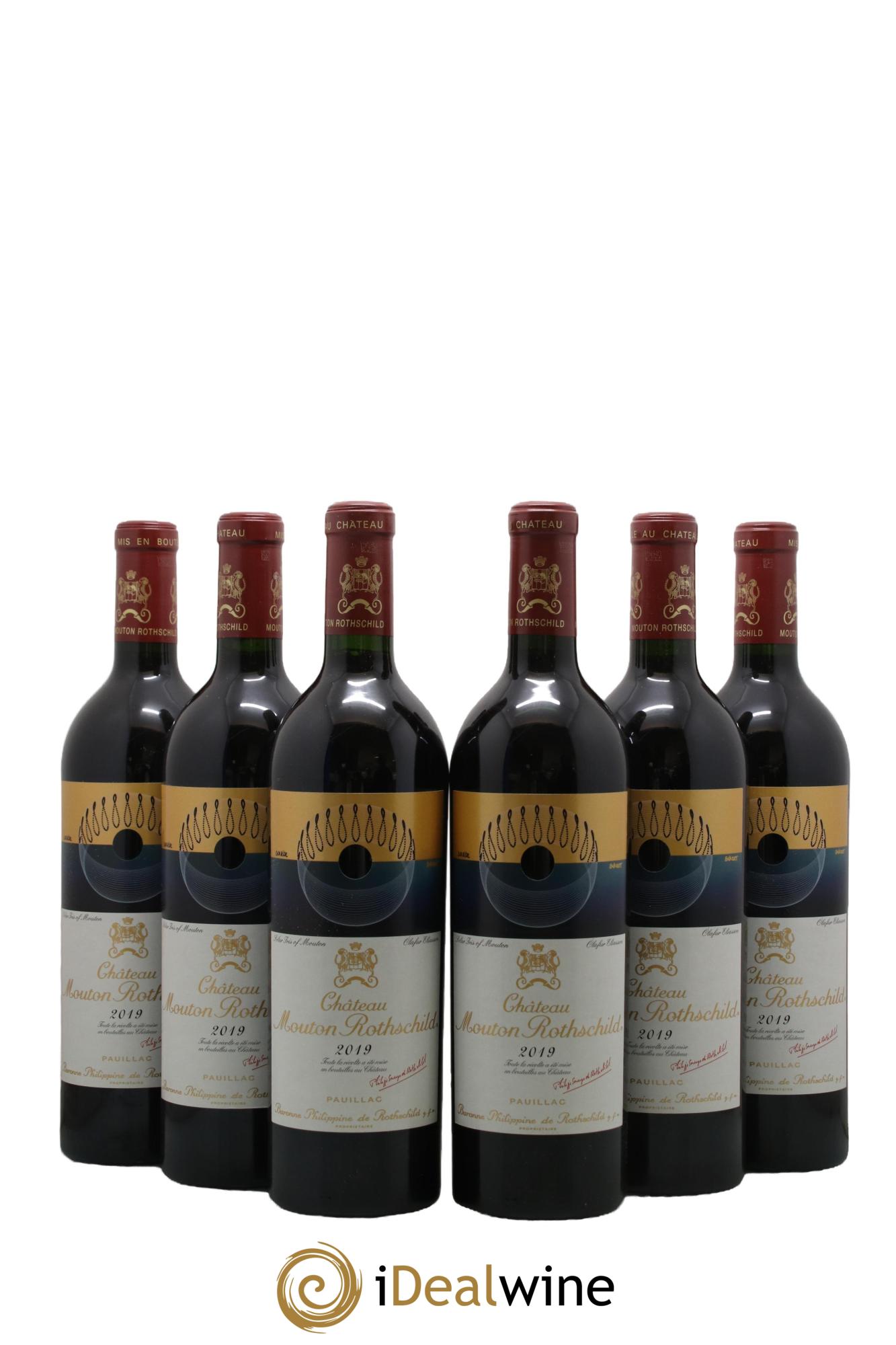 Château Mouton Rothschild 1er Grand Cru Classé 2019 - Lot de 6 bouteilles - 0