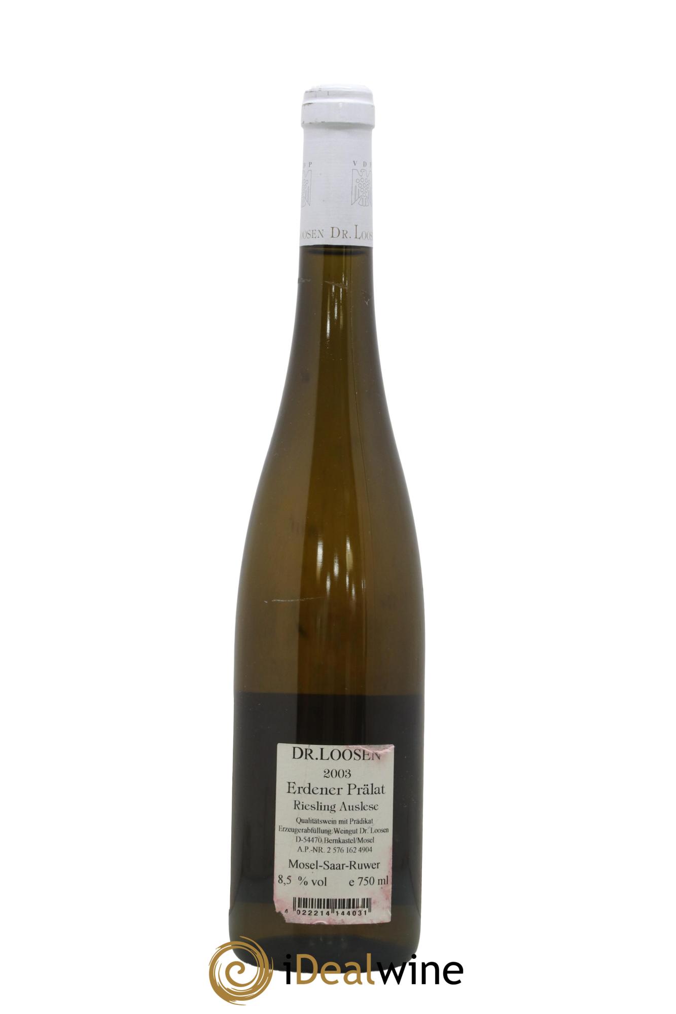 Riesling Dr. Loosen Erdener Pralat Auslese 2003 - Lot of 1 bottle - 1