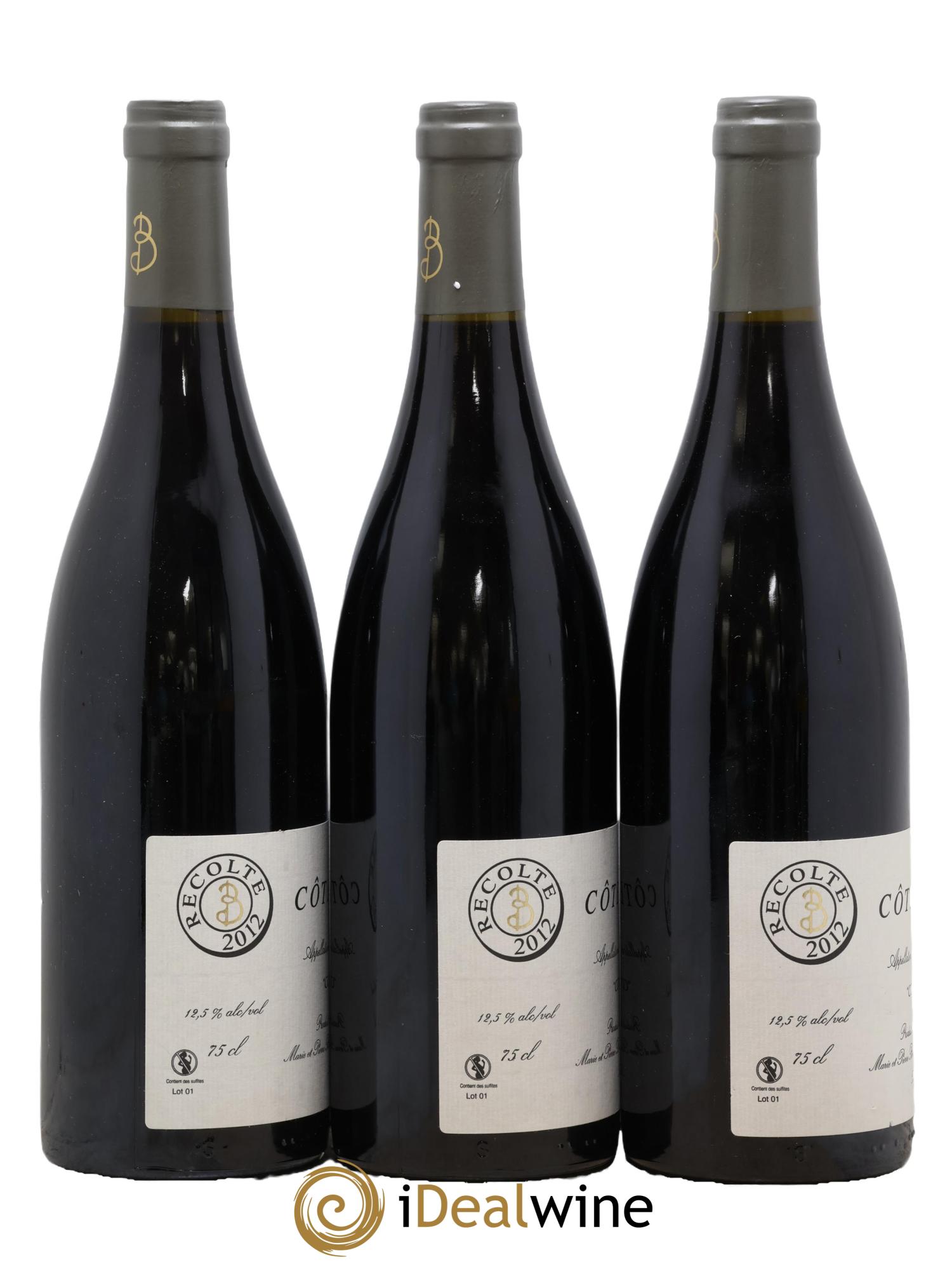 Côte-Rôtie Cordeloux Marie et Pierre Bénetière (Domaine) 2012 - Lot de 3 bouteilles - 1