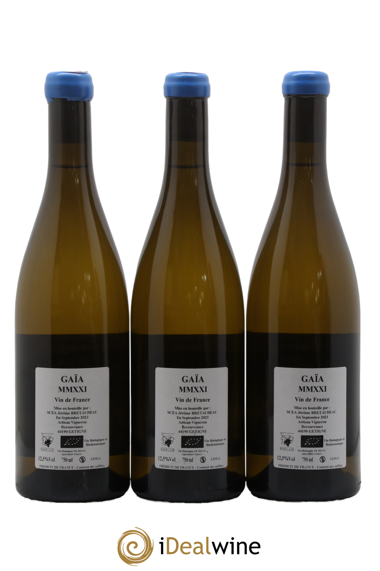 Vin de France Gaïa Jérôme Bretaudeau - Domaine de Bellevue 2021 - Lot de 3 bouteilles - 1
