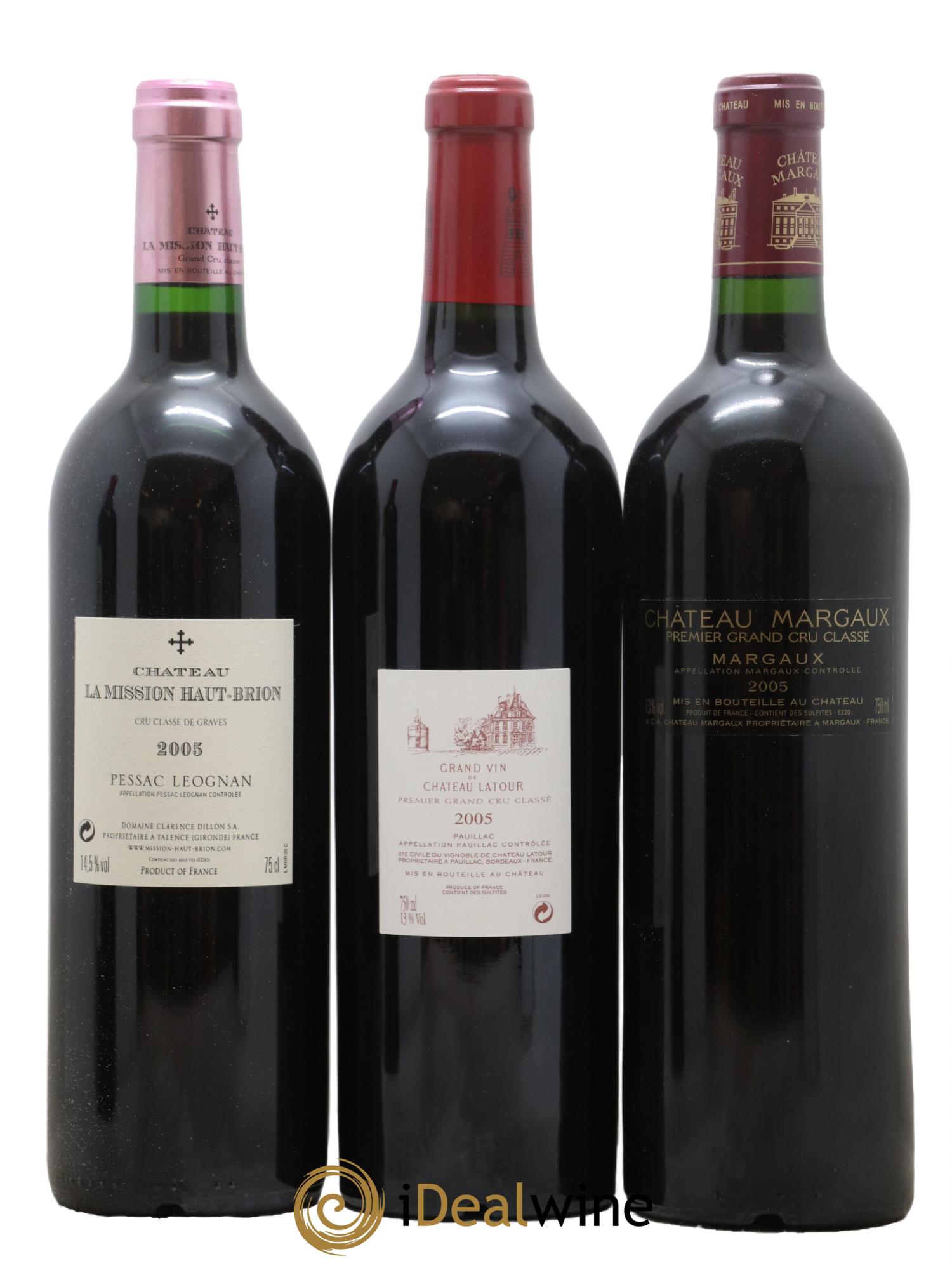 Caisse Collection Duclot 2005 Mouton Lafite Margaux Mission Haut Brion Petrus Cheval Blanc Haut Brion Yquem Latour 2005 - Lotto di 9 bottiglie - 4