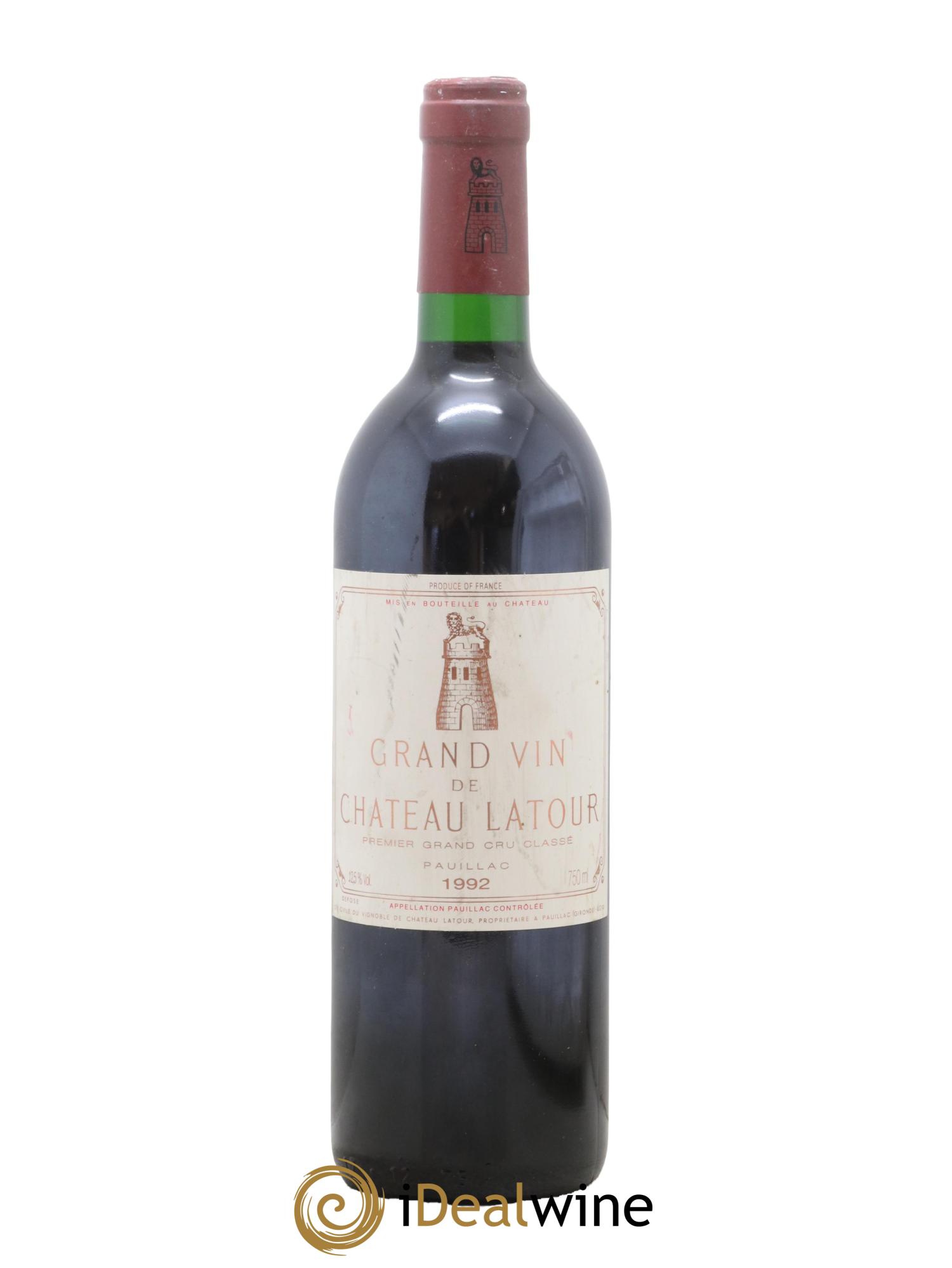Château Latour 1er Grand Cru Classé 1992 - Lot de 1 bouteille - 0