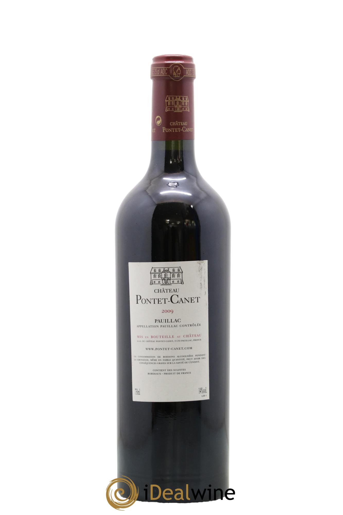 Château Pontet Canet 5ème Grand Cru Classé 2009 - Lot de 1 bouteille - 1