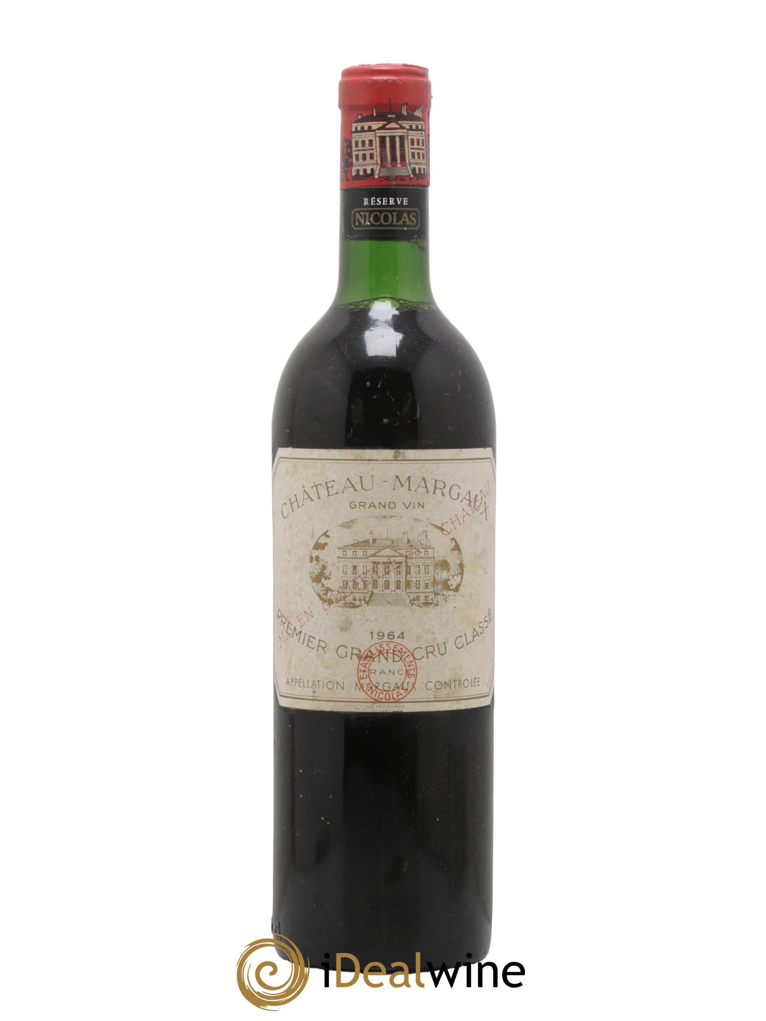 Château Margaux 1er Grand Cru Classé 1964 - Lot de 1 bouteille - 0