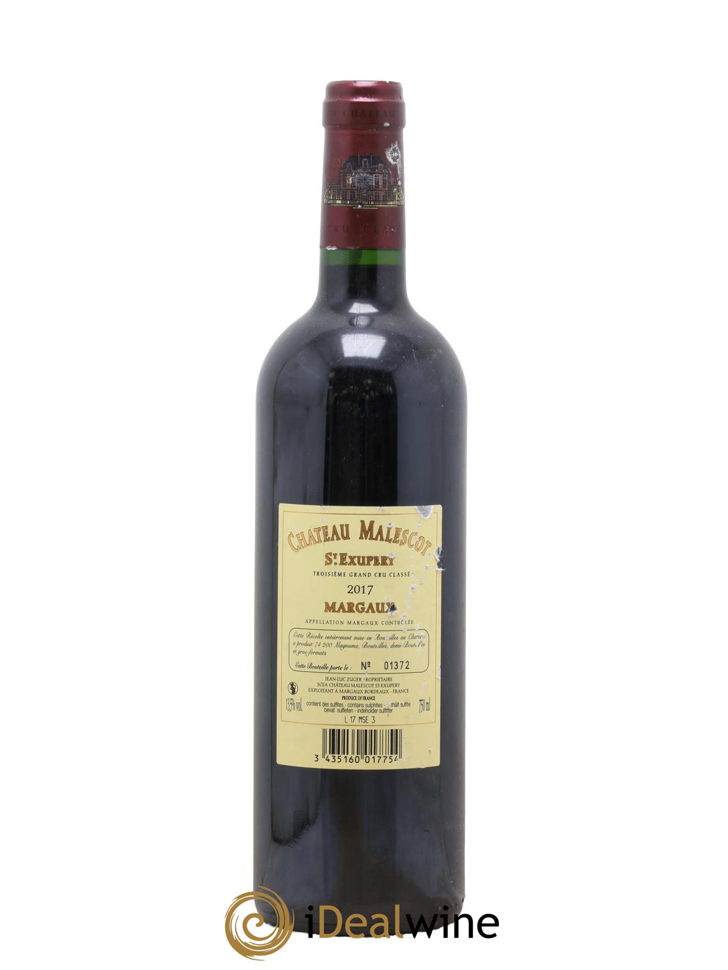 Château Malescot Saint-Exupéry 3ème Grand Cru Classé 2017 - Lot of 1 bottle - 1