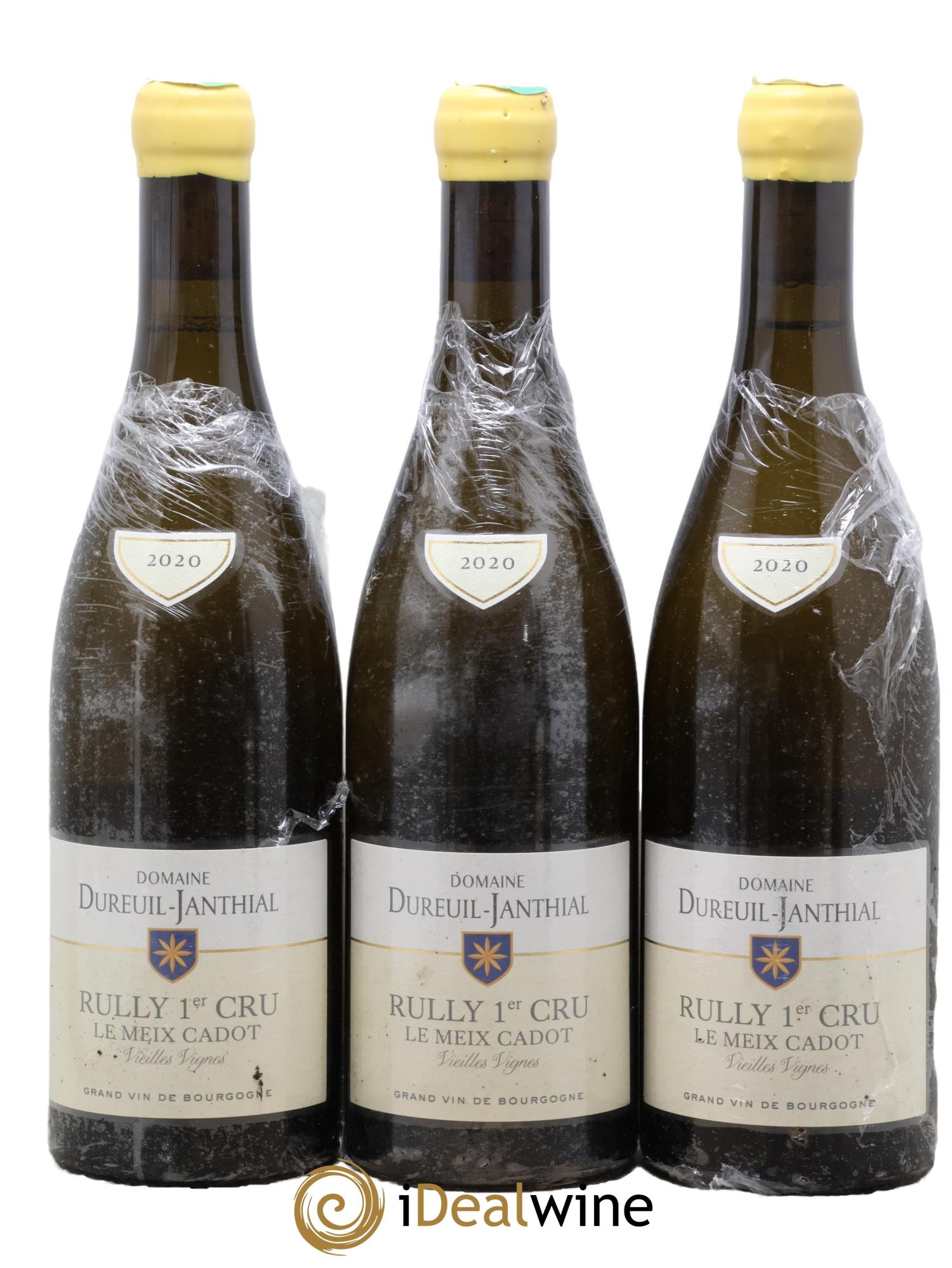 Rully 1er Cru Le Meix Cadot Vieilles Vignes Vincent Dureuil-Janthial 2020 - Lotto di 3 bottiglie - 0