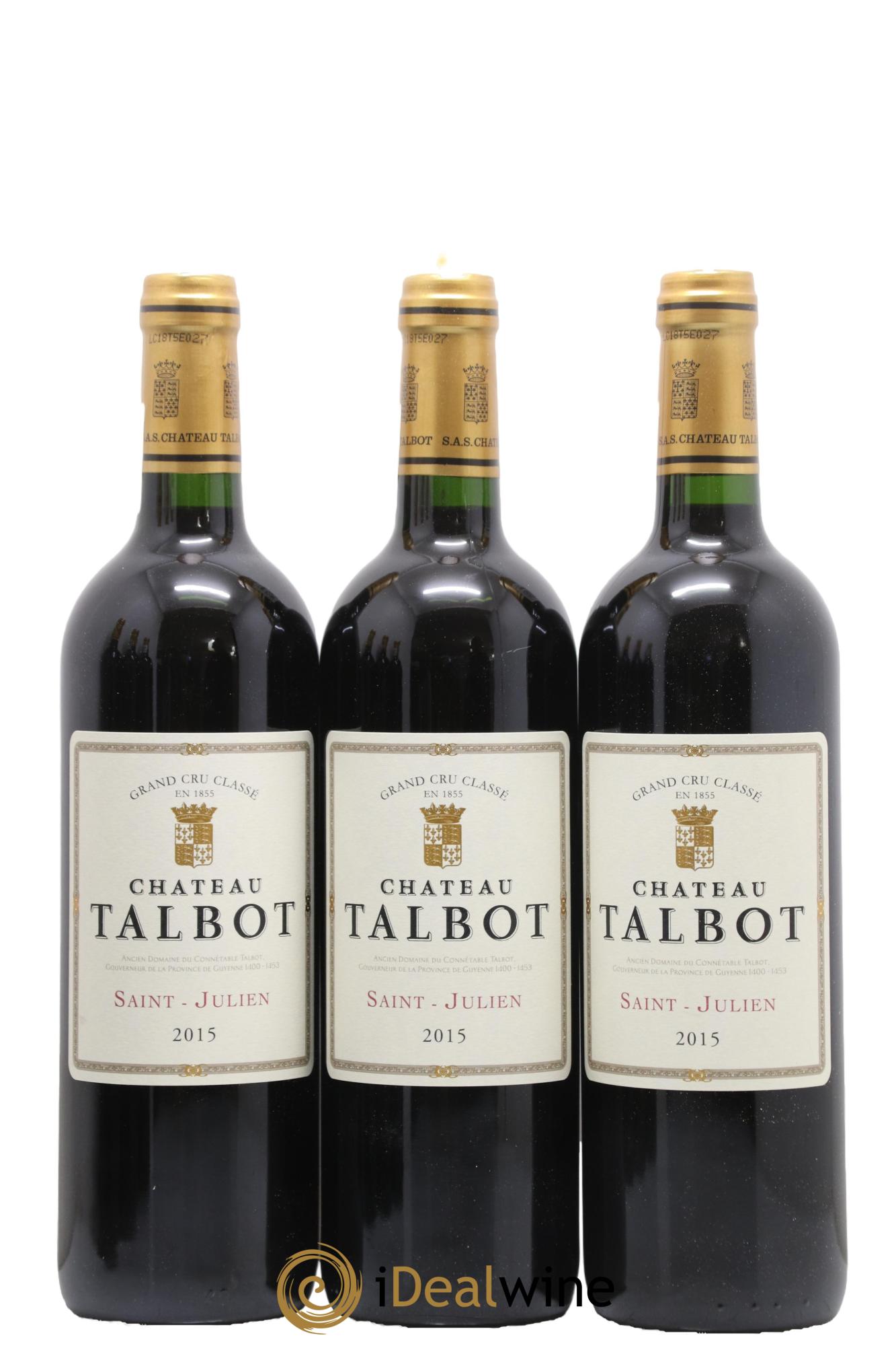 Château Talbot 4ème Grand Cru Classé 2015 - Lotto di 6 bottiglie - 1