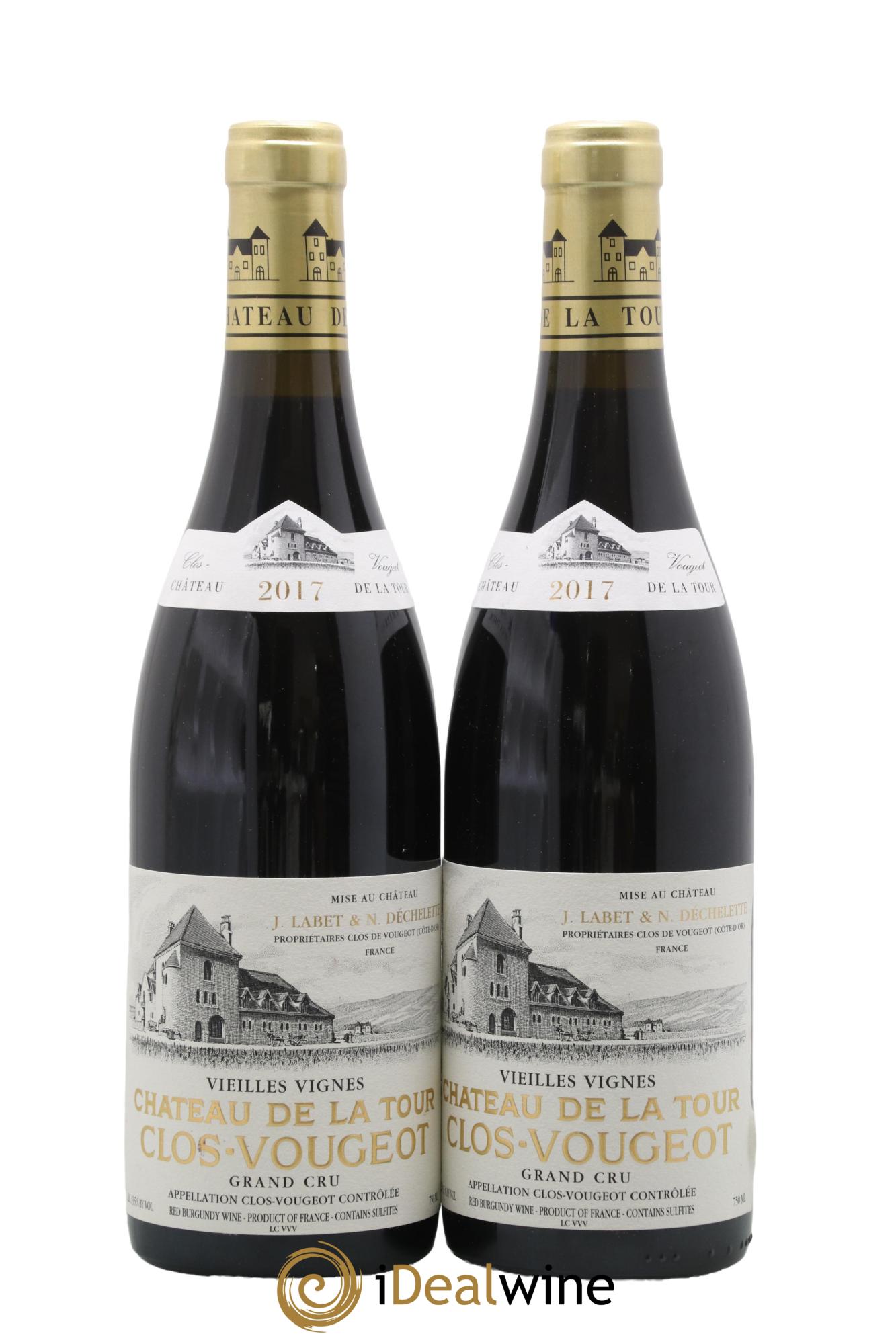 Clos de Vougeot Grand Cru Vieilles Vignes Château de La Tour 2017 - Lotto di 2 bottiglie - 0