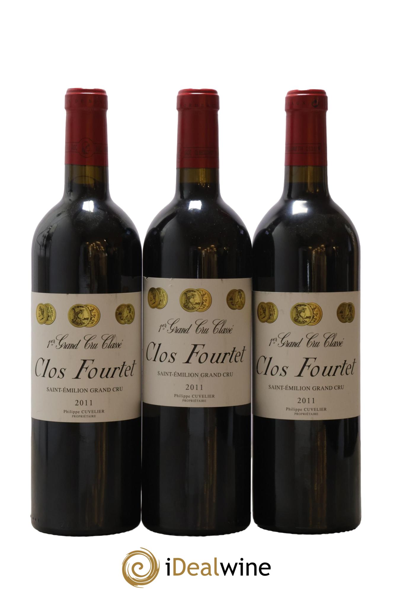 Clos Fourtet 1er Grand Cru Classé B 2011 - Lot de 3 bouteilles - 0