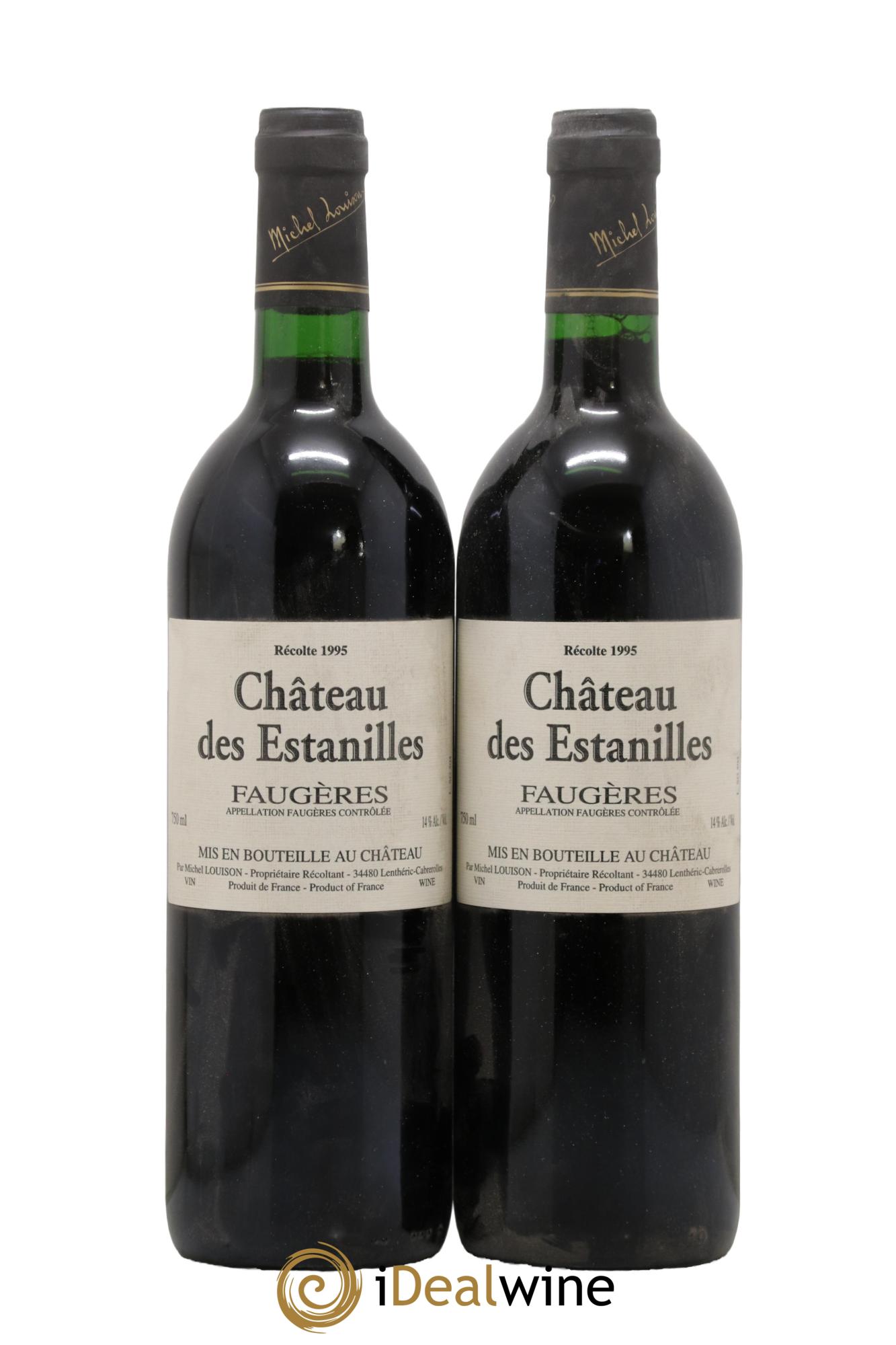 Faugères Château des Estanilles Tradition Michel Louison 1995 - Lot de 2 bouteilles - 0