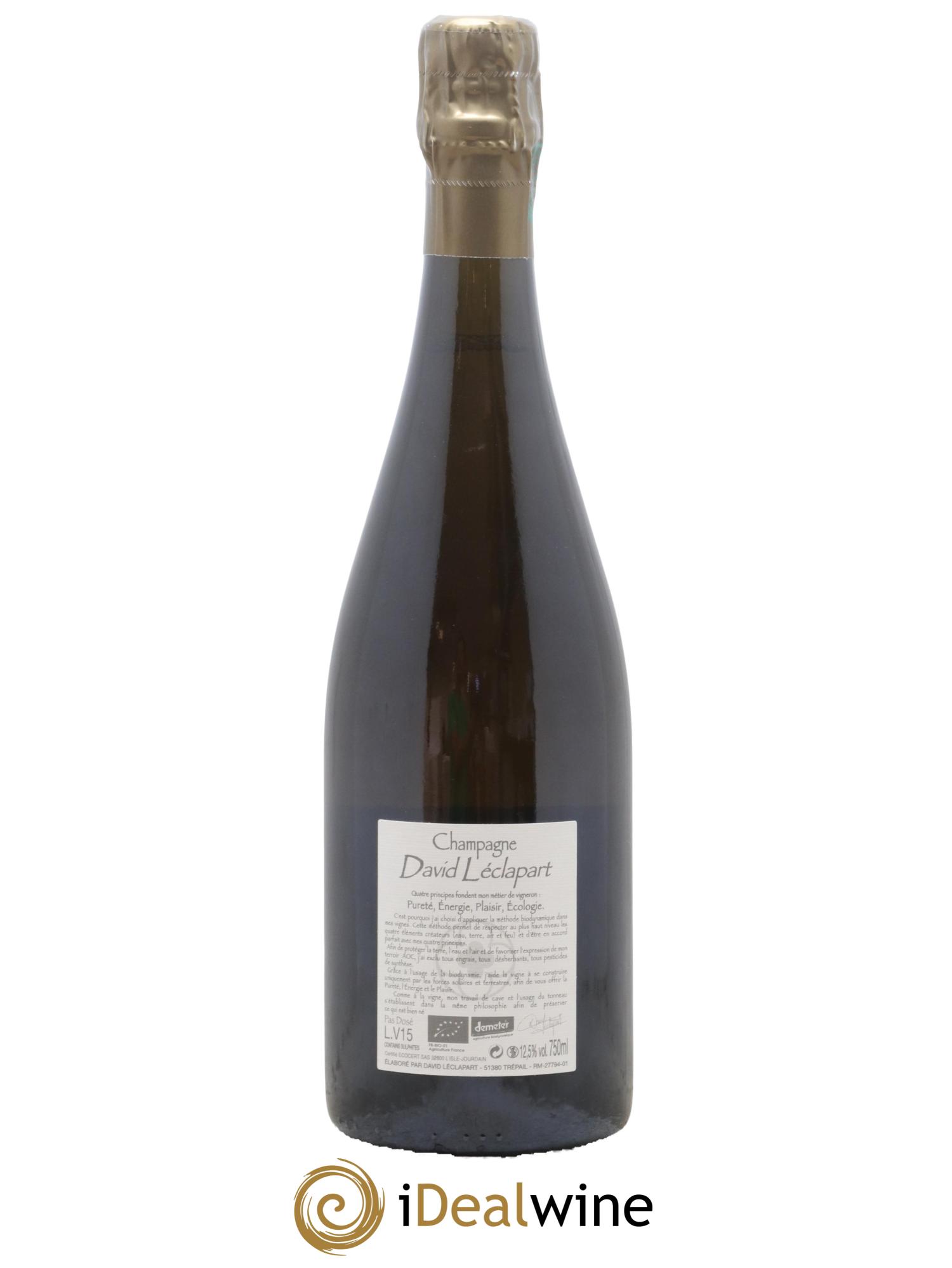 L'Artiste Blanc de Blancs 1er Cru Extra-Brut David Leclapart 2015 - Lot de 1 bouteille - 1