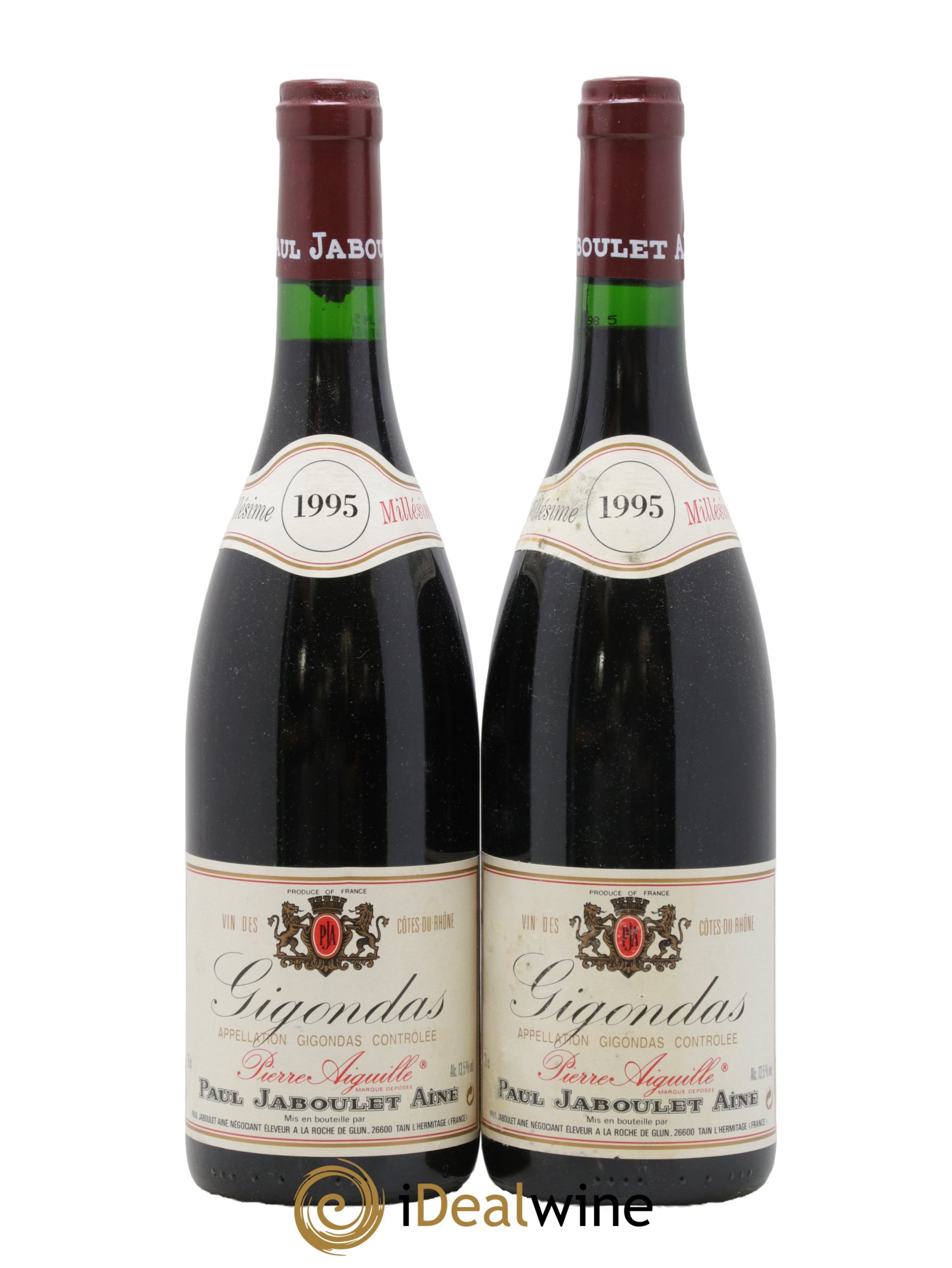 Gigondas Pierre Aiguille Paul Jaboulet Ainé 1995 - Lot de 2 bouteilles - 0