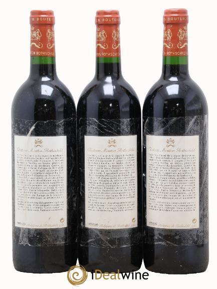 Château Mouton Rothschild 1er Grand Cru Classé 1996 - Lot of 3 bottles - 1