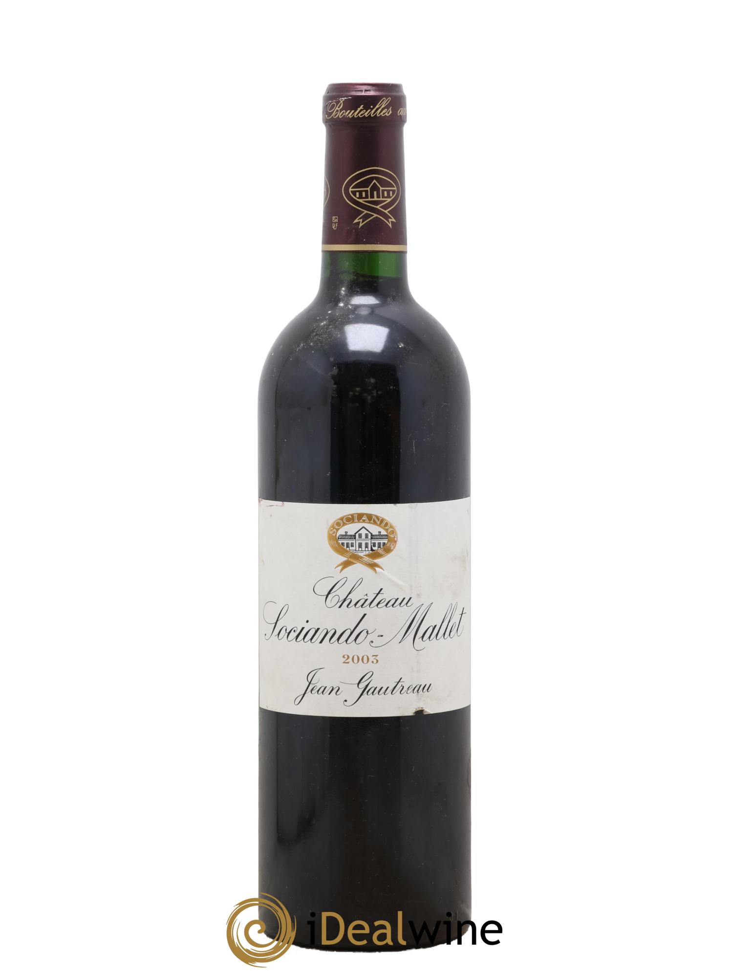 Château Sociando Mallet 2003 - Lot de 1 bouteille - 0