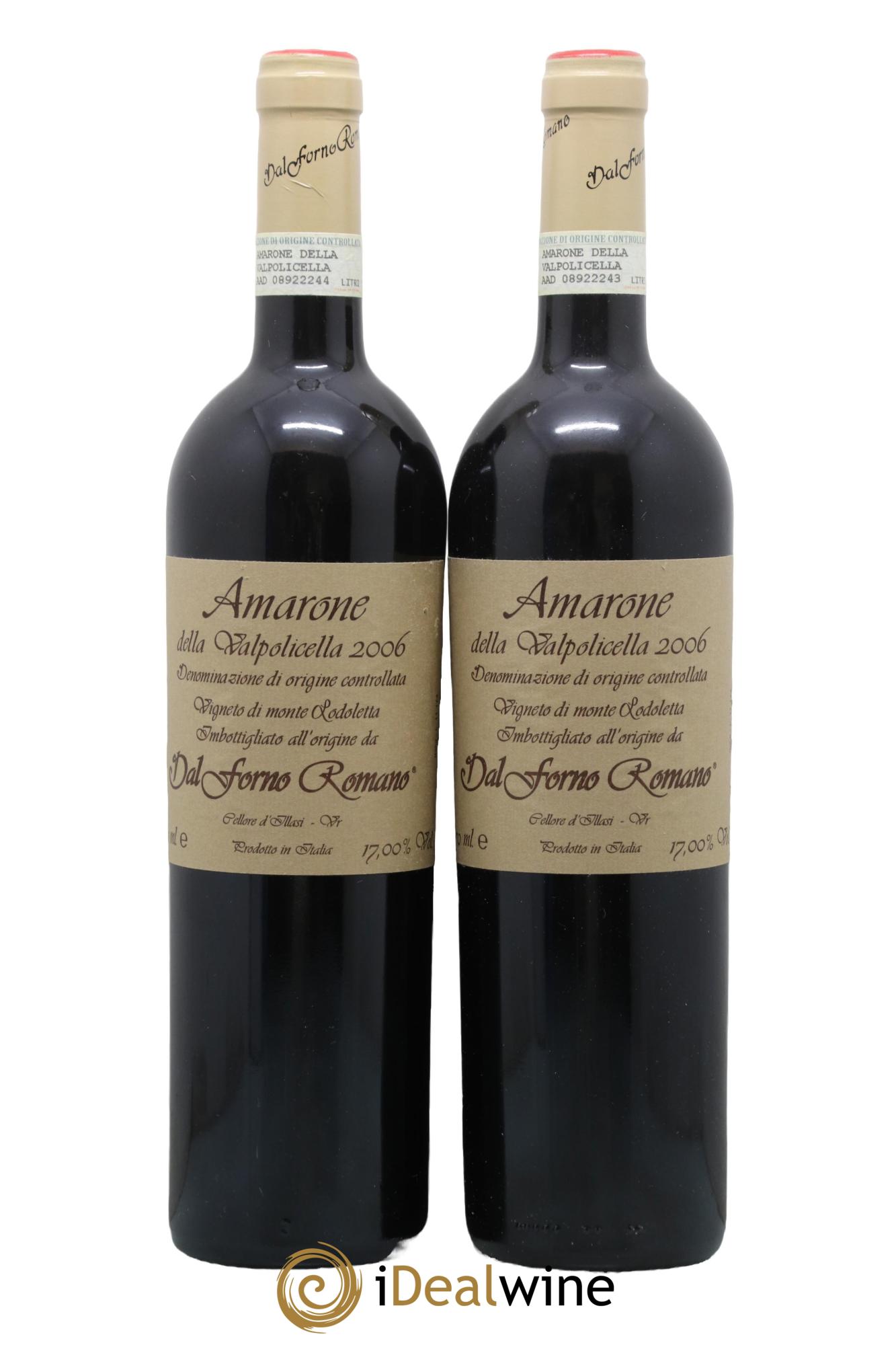 Amarone della Valpolicella DOCG Monte Lodoletta Dal Forno Romano 2006 - Lot de 2 bouteilles - 0