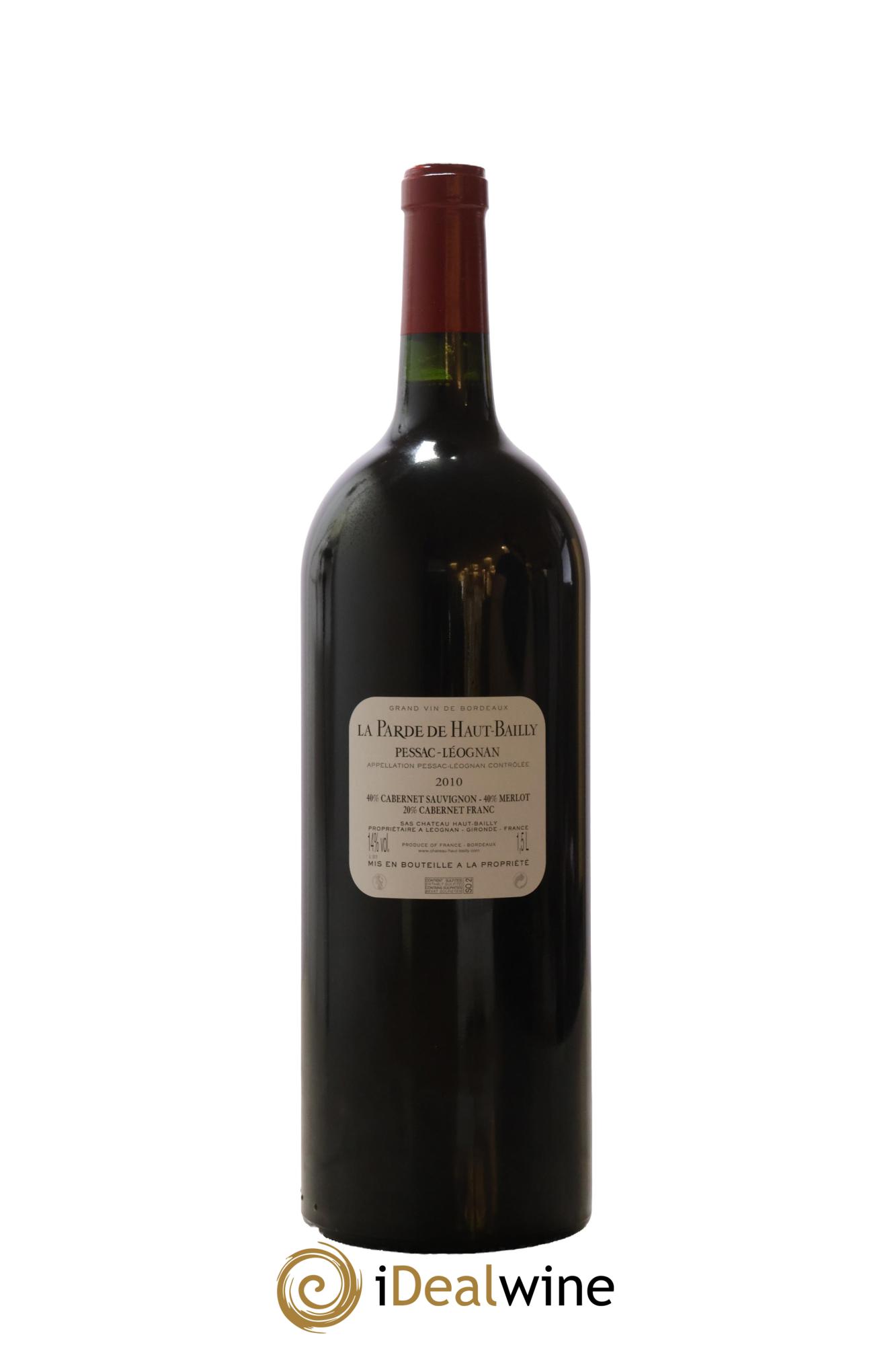 Haut Bailly II (Anciennement La Parde de Haut-Bailly) Second Vin 2010 - Lot de 1 magnum - 2