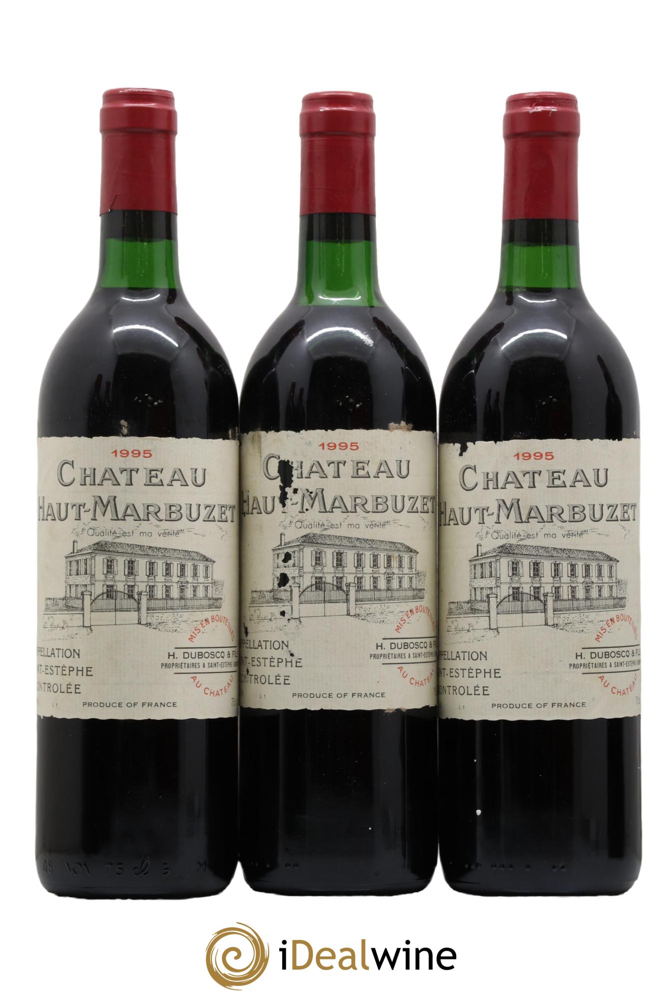 Château Haut Marbuzet  1995 - Lot de 6 bouteilles - 1