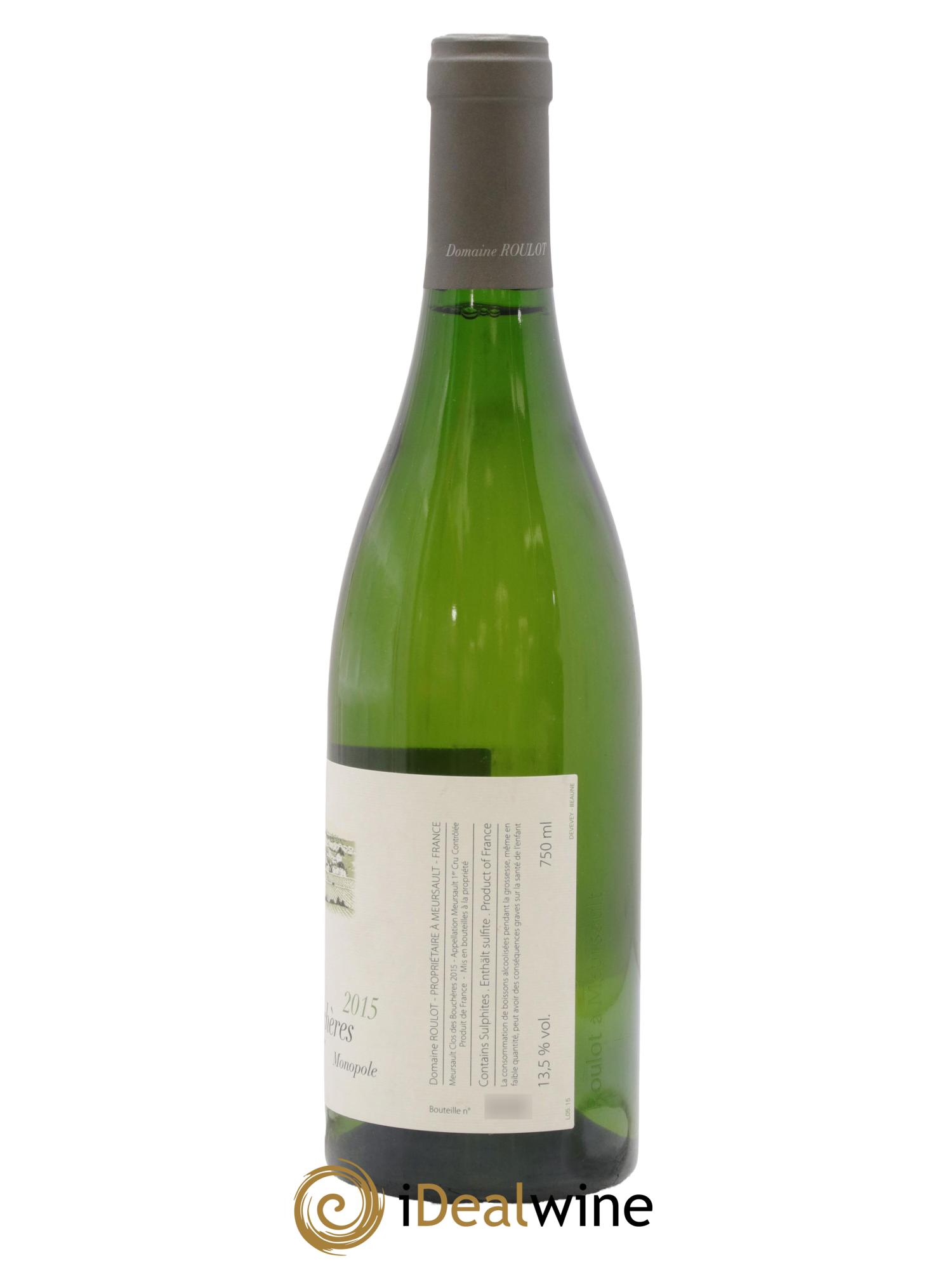 Meursault 1er Cru Les Bouchères Roulot (Domaine) 2015 - Lot de 1 bouteille - 1