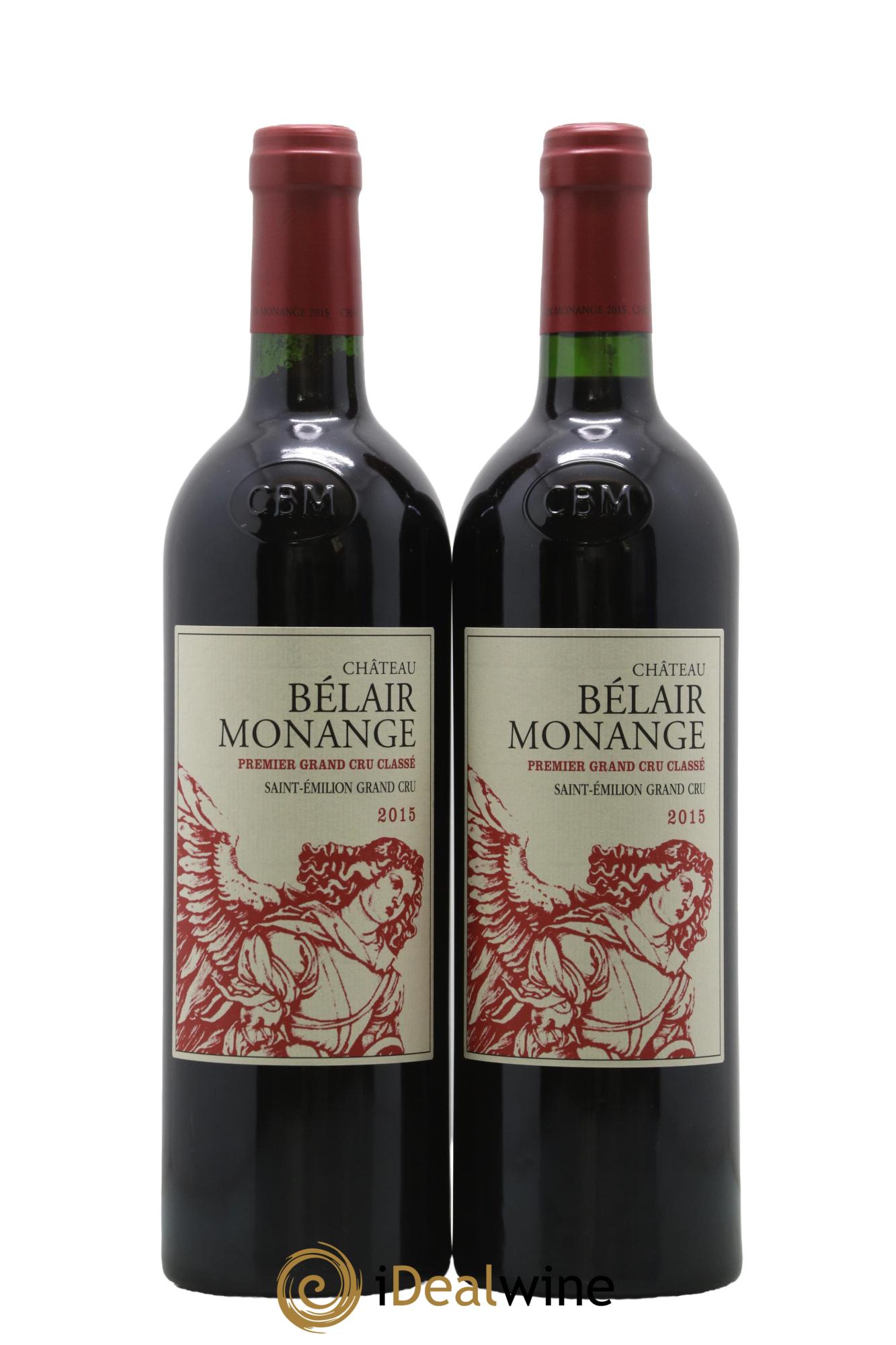 Château Belair (Belair-Monange) 1er Grand Cru Classé B 2015 - Lot of 2 bottles - 0