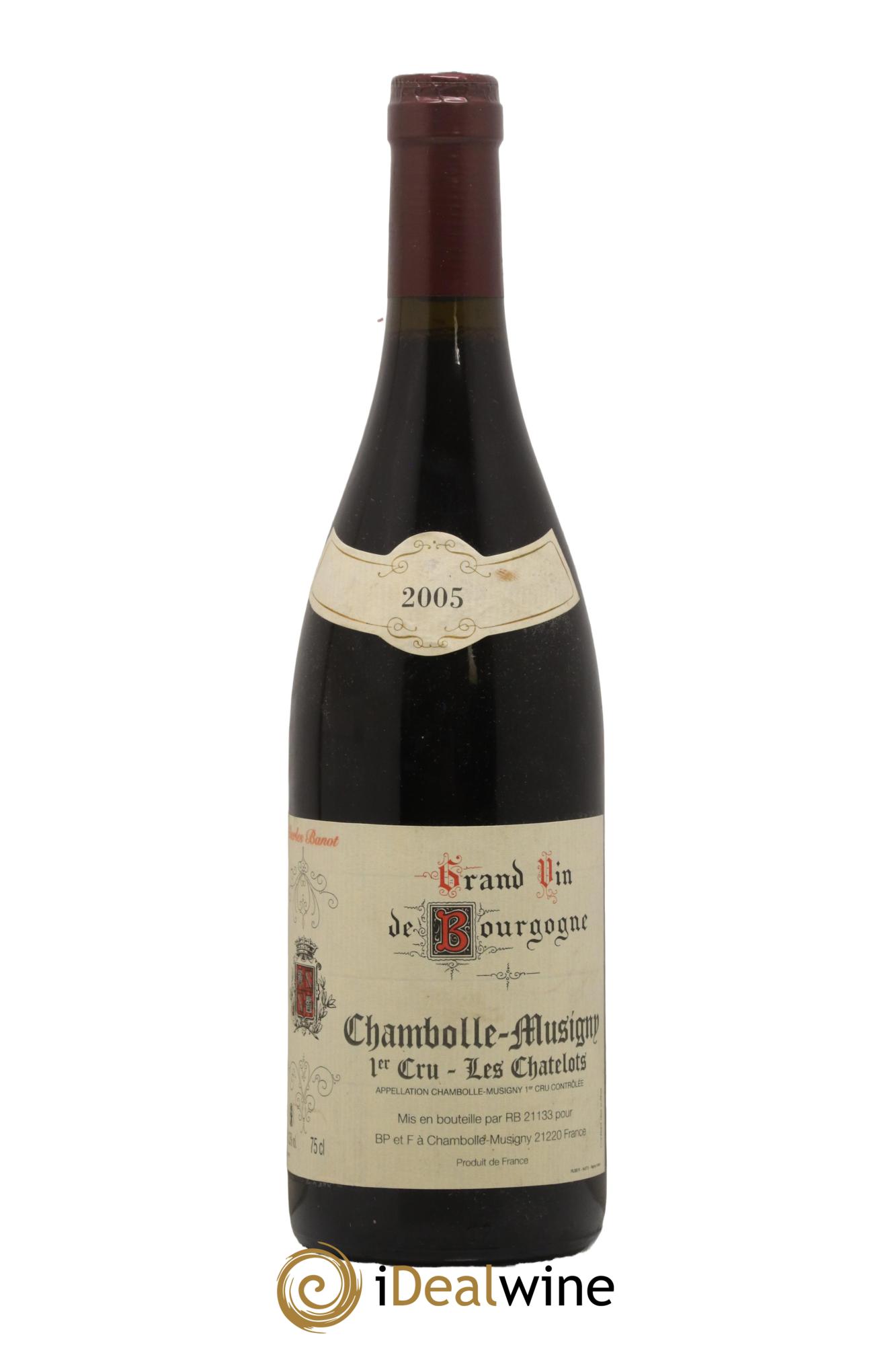 Chambolle-Musigny 1er Cru Les Chatelots Domaine Charles Banot 2005 - Lot de 1 bouteille - 0