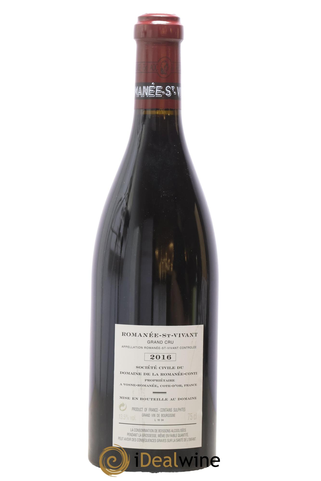 Romanée-Saint-Vivant Grand Cru Domaine de la Romanée-Conti 2016 - Lot de 1 bouteille - 1
