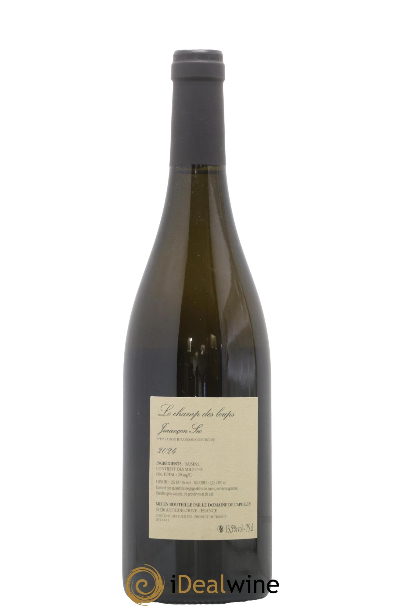 Jurançon Le champ des Loups Domaine de l'Apollin 2024 - Lot de 1 bouteille - 1