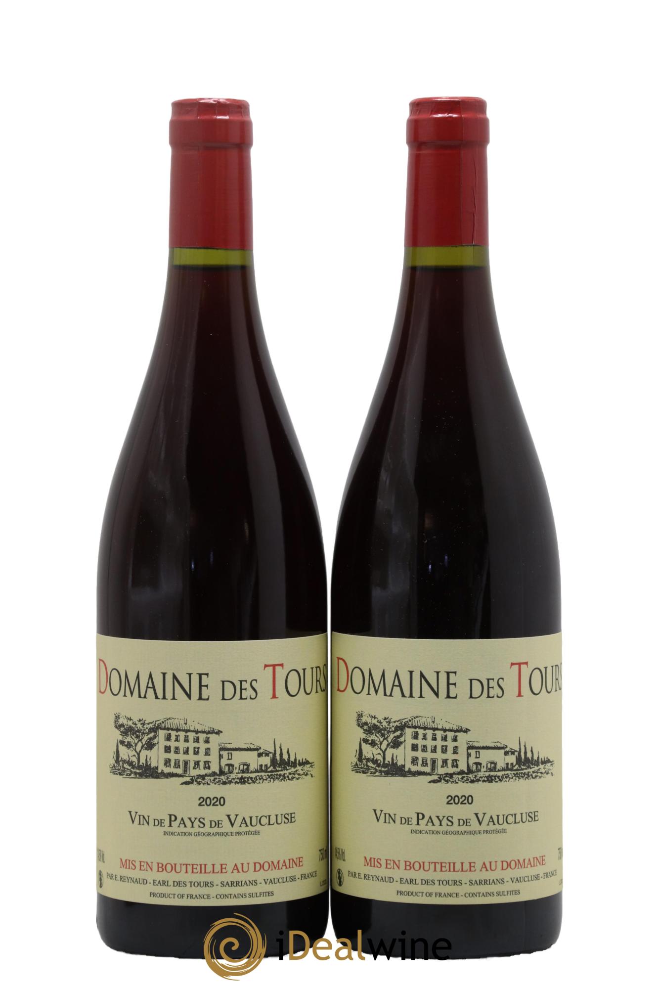 Vaucluse (Vin de Pays de Vaucluse) Domaine des Tours Emmanuel Reynaud 2020 - Lot de 2 bouteilles - 0