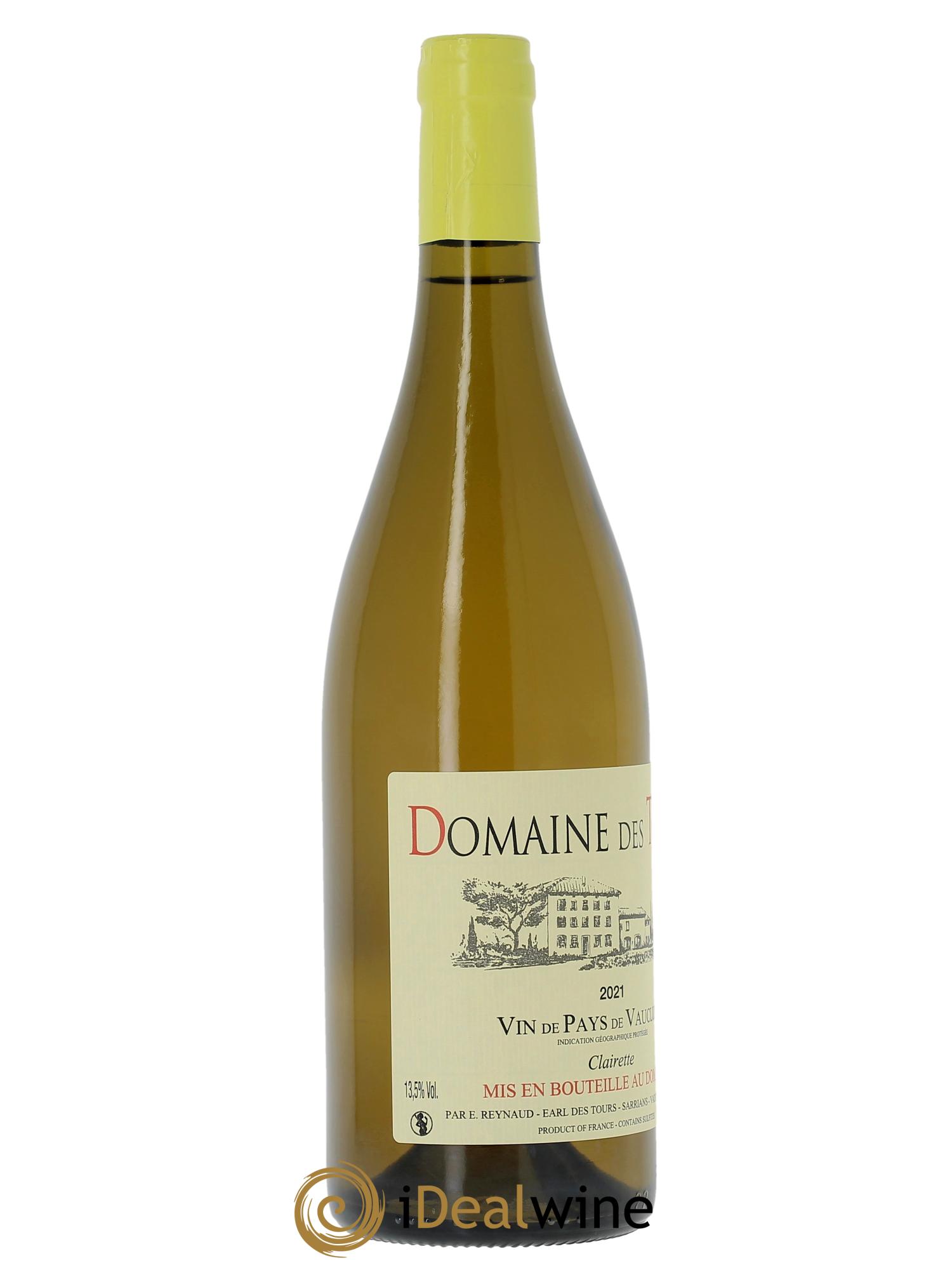 IGP Vaucluse (Vin de Pays de Vaucluse) Domaine des Tours Clairette Emmanuel Reynaud 2021 - Lotto di 1 bottiglia - 2