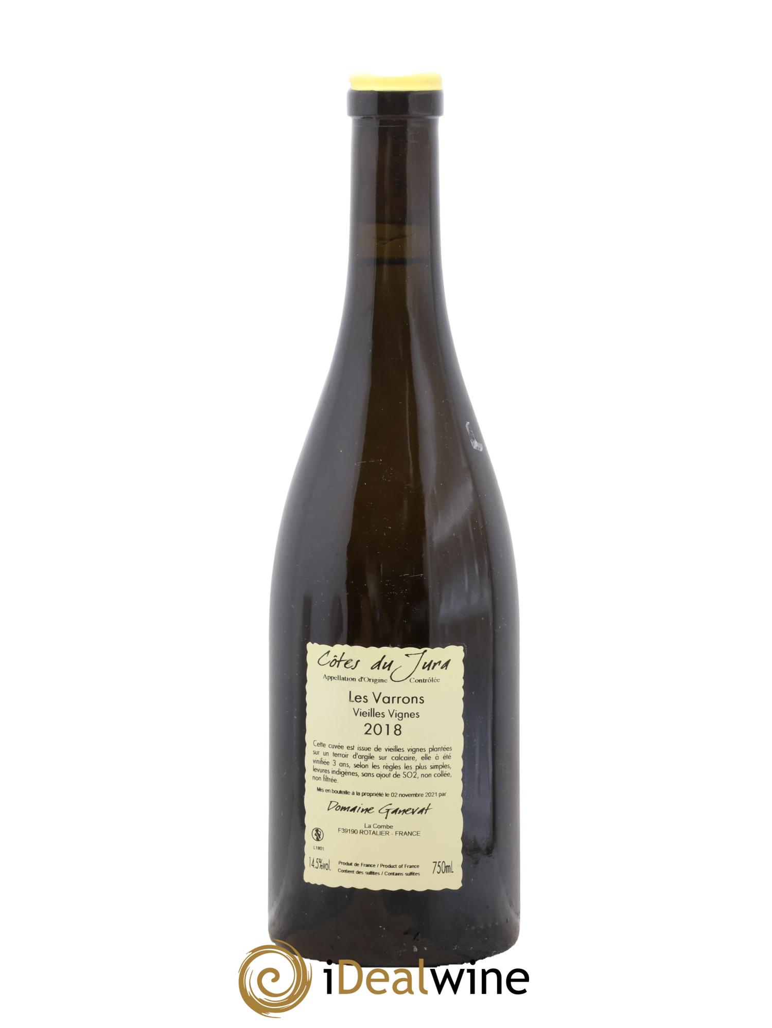 Côtes du Jura Les Varrons Vieilles Vignes Jean-François Ganevat (Domaine) 2018 - Lot of 1 bottle - 1