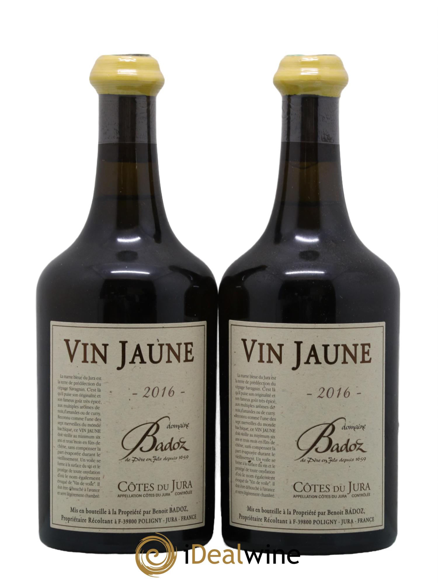 Côtes du Jura Vin Jaune Domaine Badoz 2016 - Lot de 2 clavelins - 0