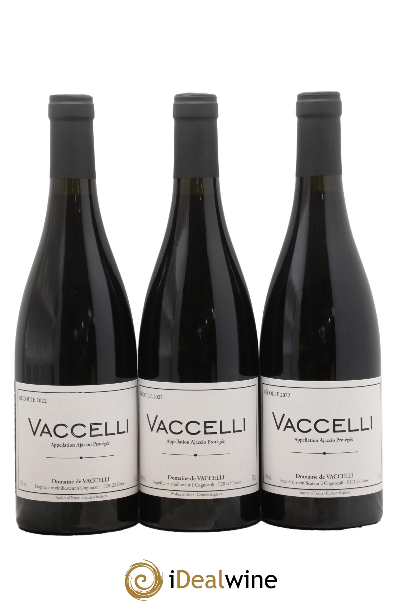 Ajaccio Vaccelli 2022 - Posten von 3 Flaschen - 0