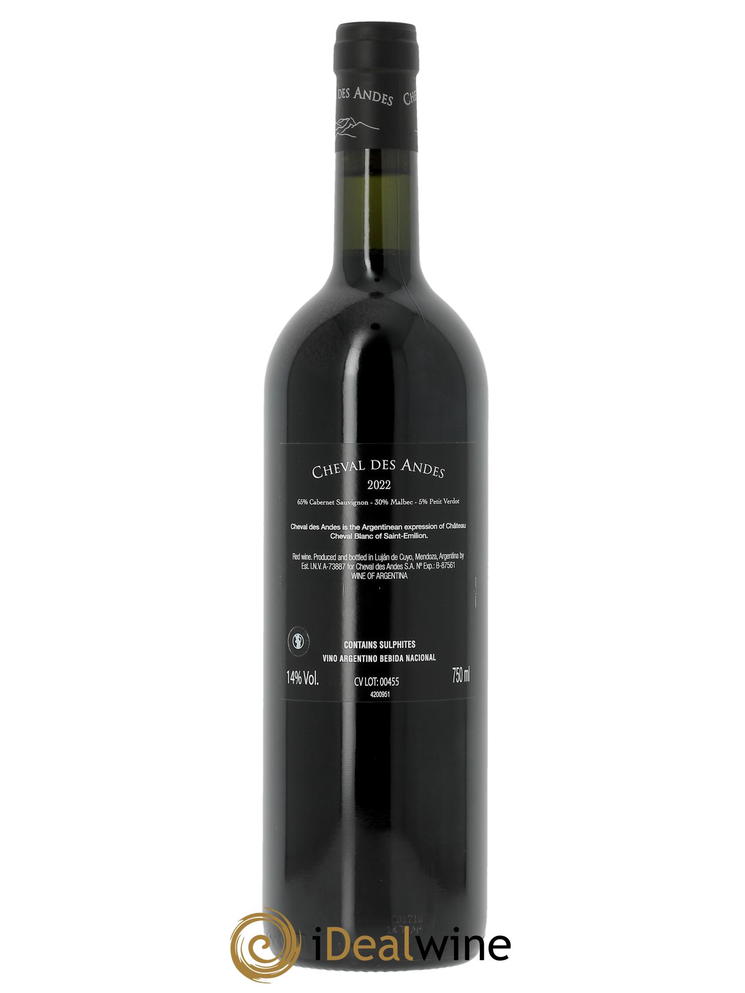 Mendoza Cheval des Andes (CBO à partir de 6 bts) 2022 - Lot de 1 bouteille - 1