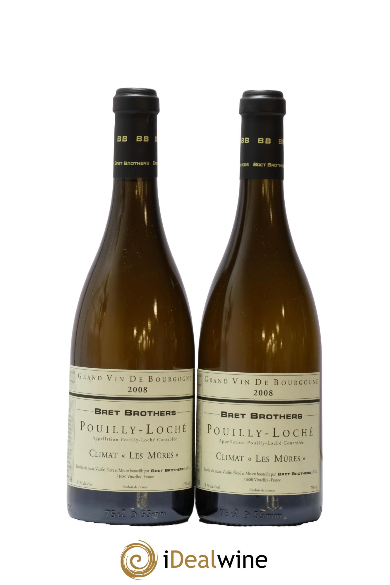 Pouilly-Loché Les Mures Bret Brothers 2008 - Lot of 2 bottles - 0