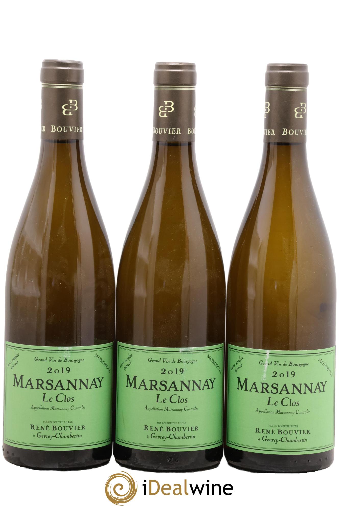 Marsannay Le Clos sans souffre René Bouvier (Domaine) 2019 - Lotto di 3 bottiglie - 0