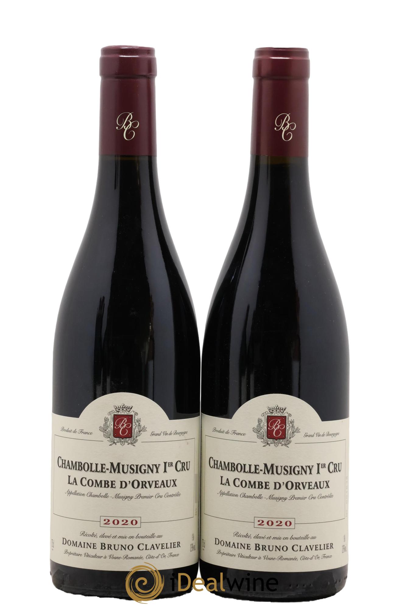 Chambolle-Musigny 1er Cru La Combe d'Orveaux Bruno Clavelier 2020 - Posten von 2 Flaschen - 0