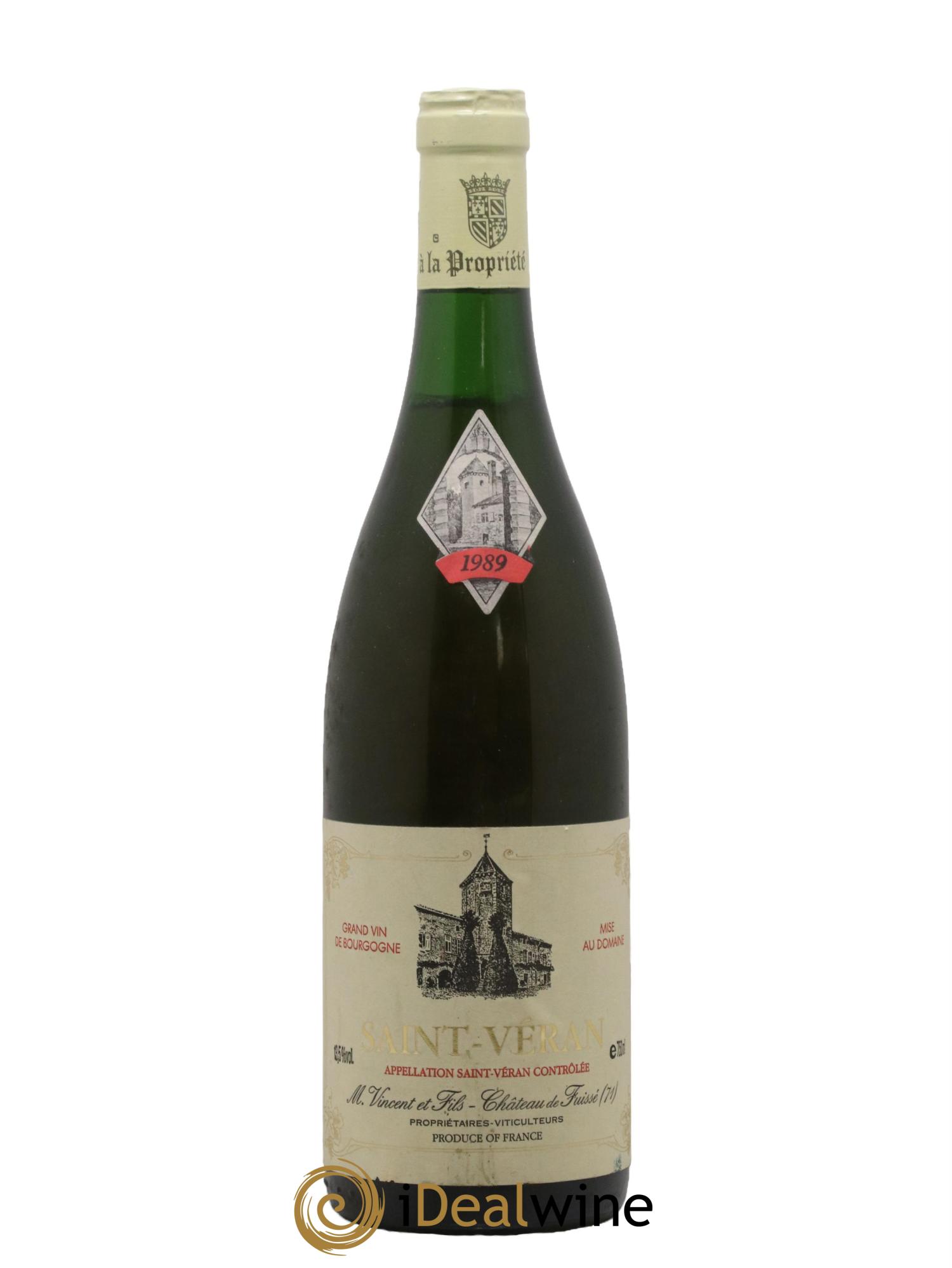 Saint-Véran Vincent et Fils Château de Fuissé 1989 - Lot de 1 bouteille - 0