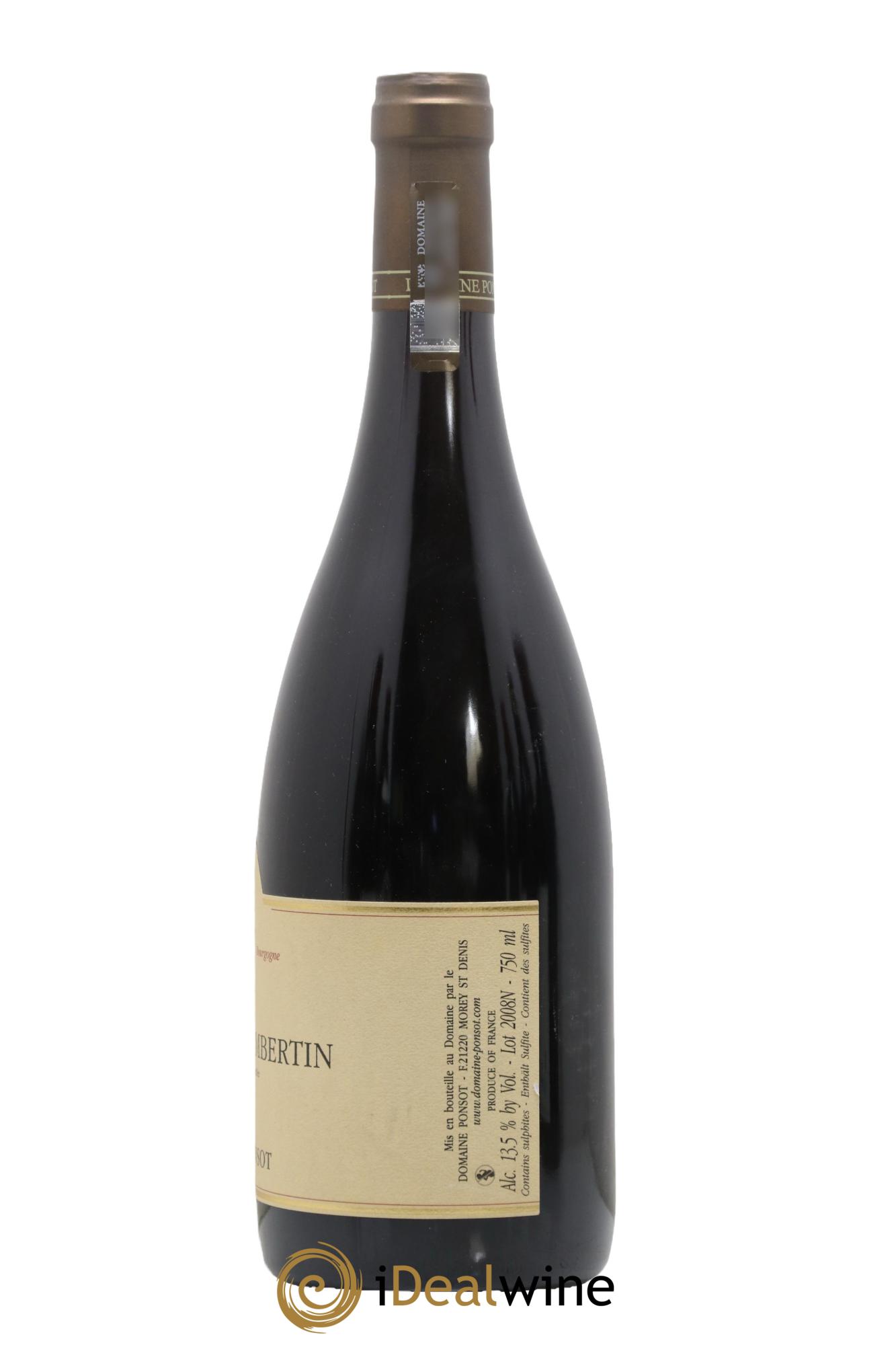 Chapelle-Chambertin Grand Cru Ponsot (Domaine) 2008 - Lot de 1 bouteille - 2