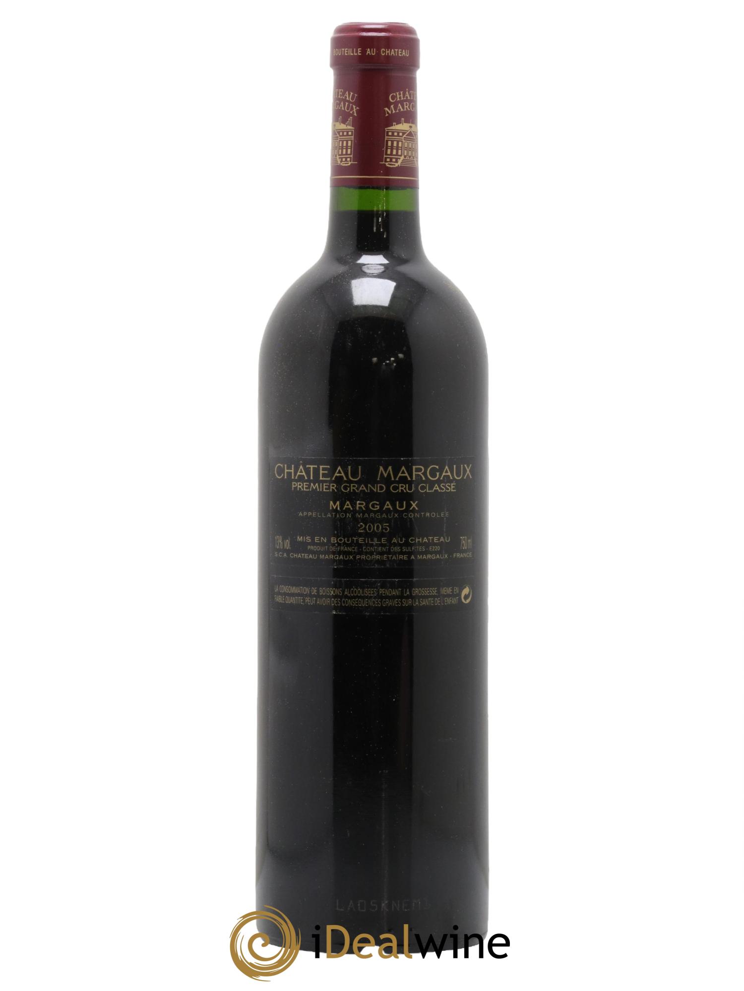 Château Margaux 1er Grand Cru Classé 2005 - Lot de 1 bouteille - 1