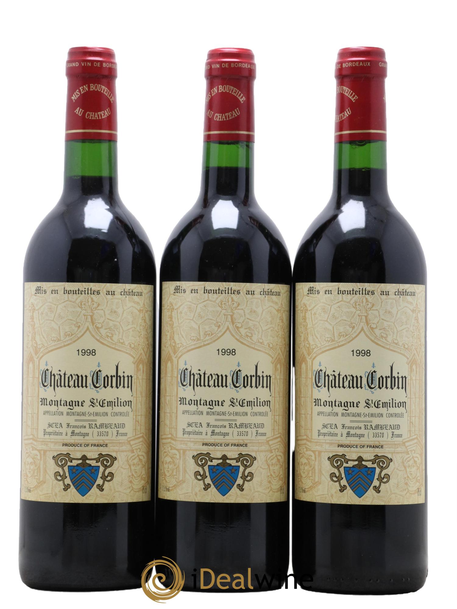 Montagne Saint-Émilion Château Corbin 1998 - Lot de 6 bouteilles - 2