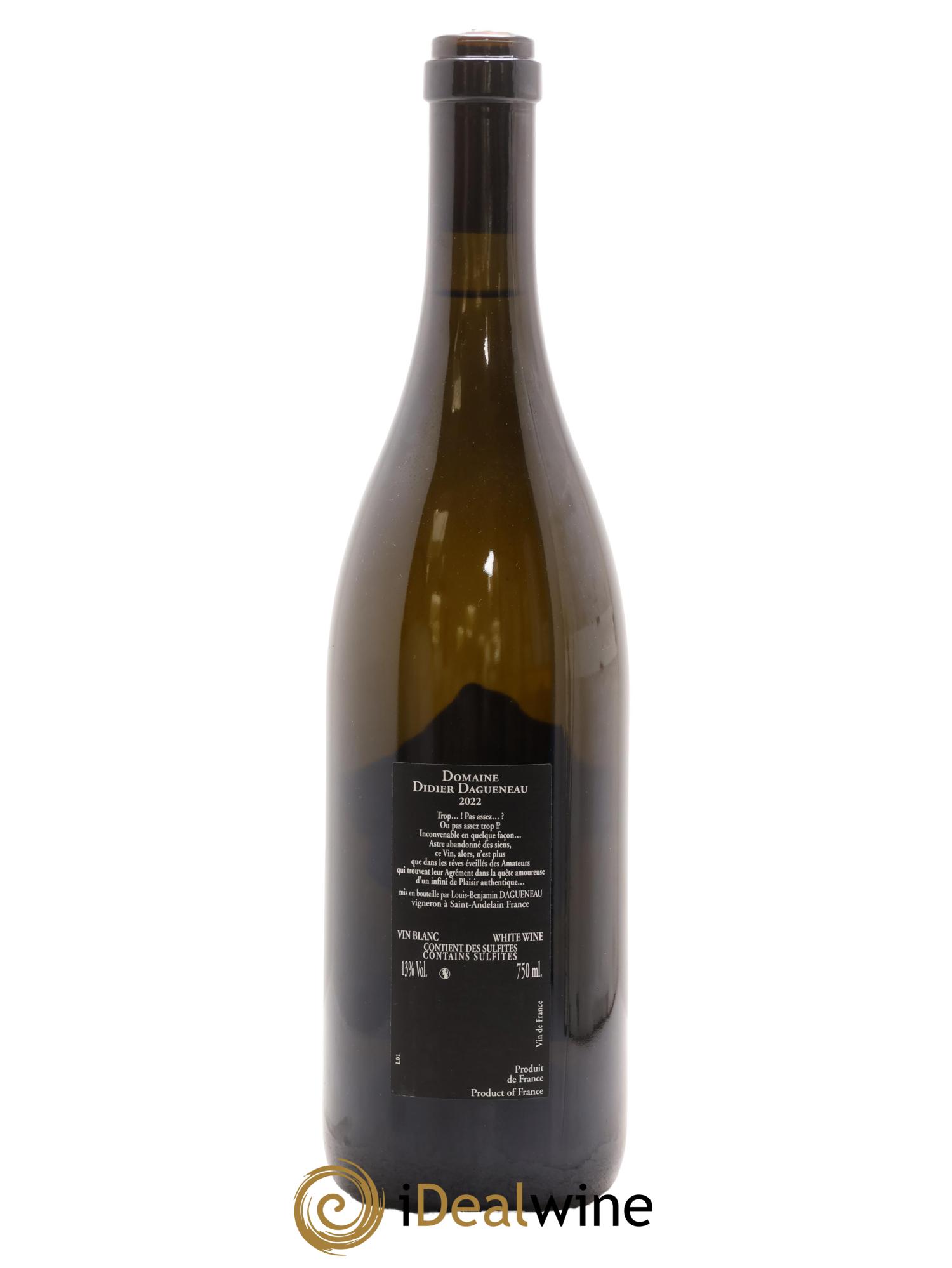 Vin de France (anciennement Pouilly-Fumé) Silex Dagueneau (Domaine Didier - Louis-Benjamin) 2022 - Lotto di 1 bottiglia - 1