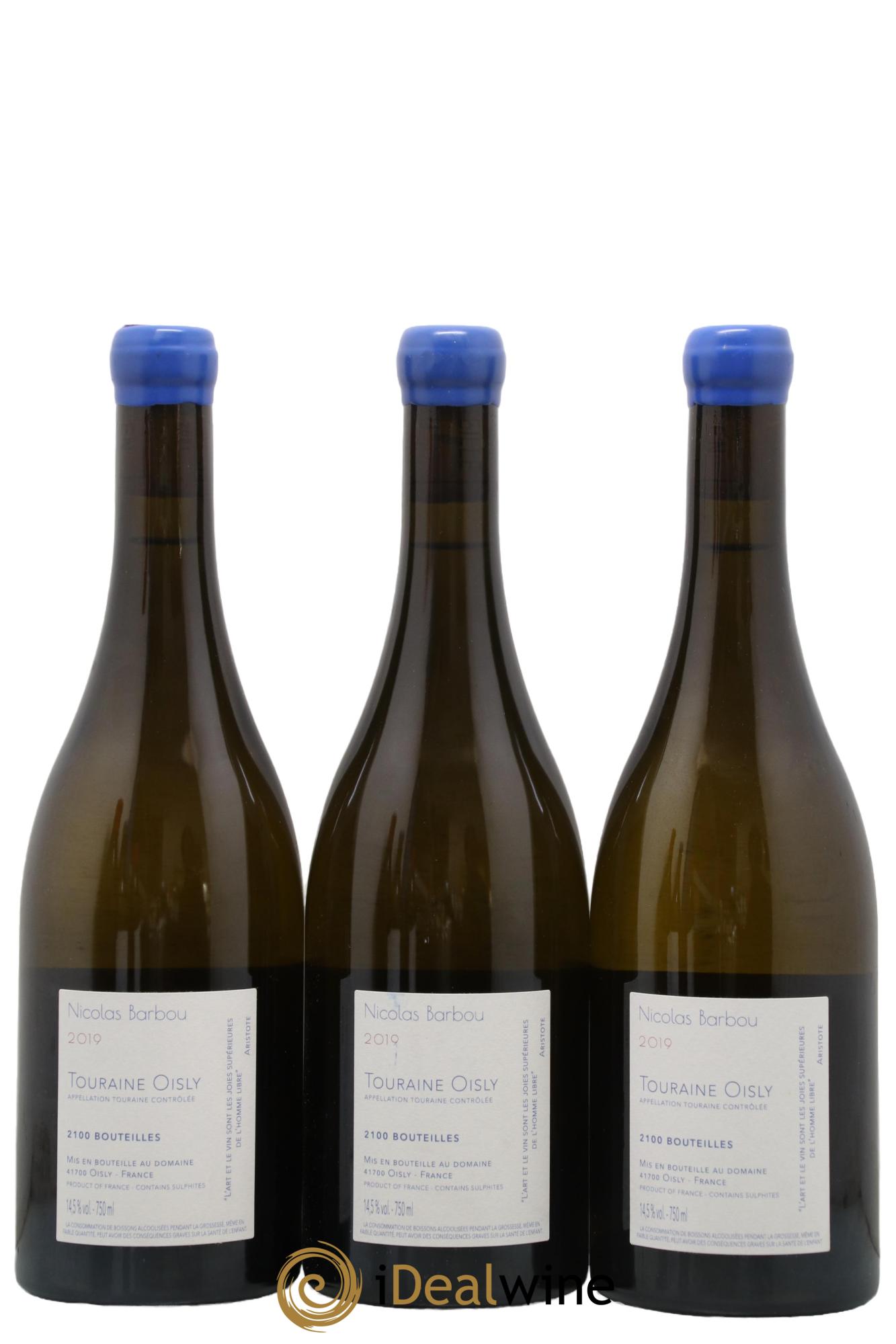 Touraine-Oisly Utopie Créative Nicolas Barbou 2019 - Lot de 3 bouteilles - 1