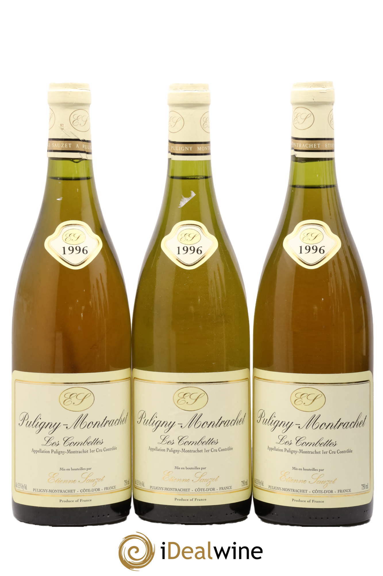 Puligny-Montrachet 1er Cru Les Combettes Etienne Sauzet 1996 - Lot de 3 bouteilles - 0