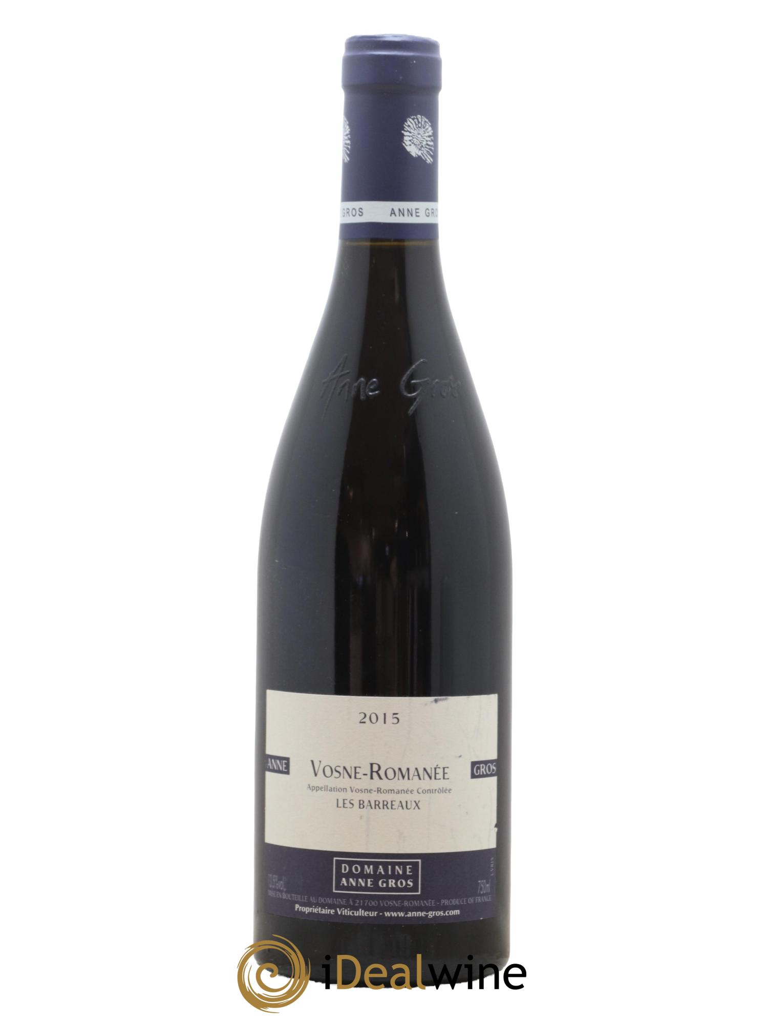 Vosne-Romanée Les Barreaux Anne Gros 2015 - Lot de 1 bouteille - 0