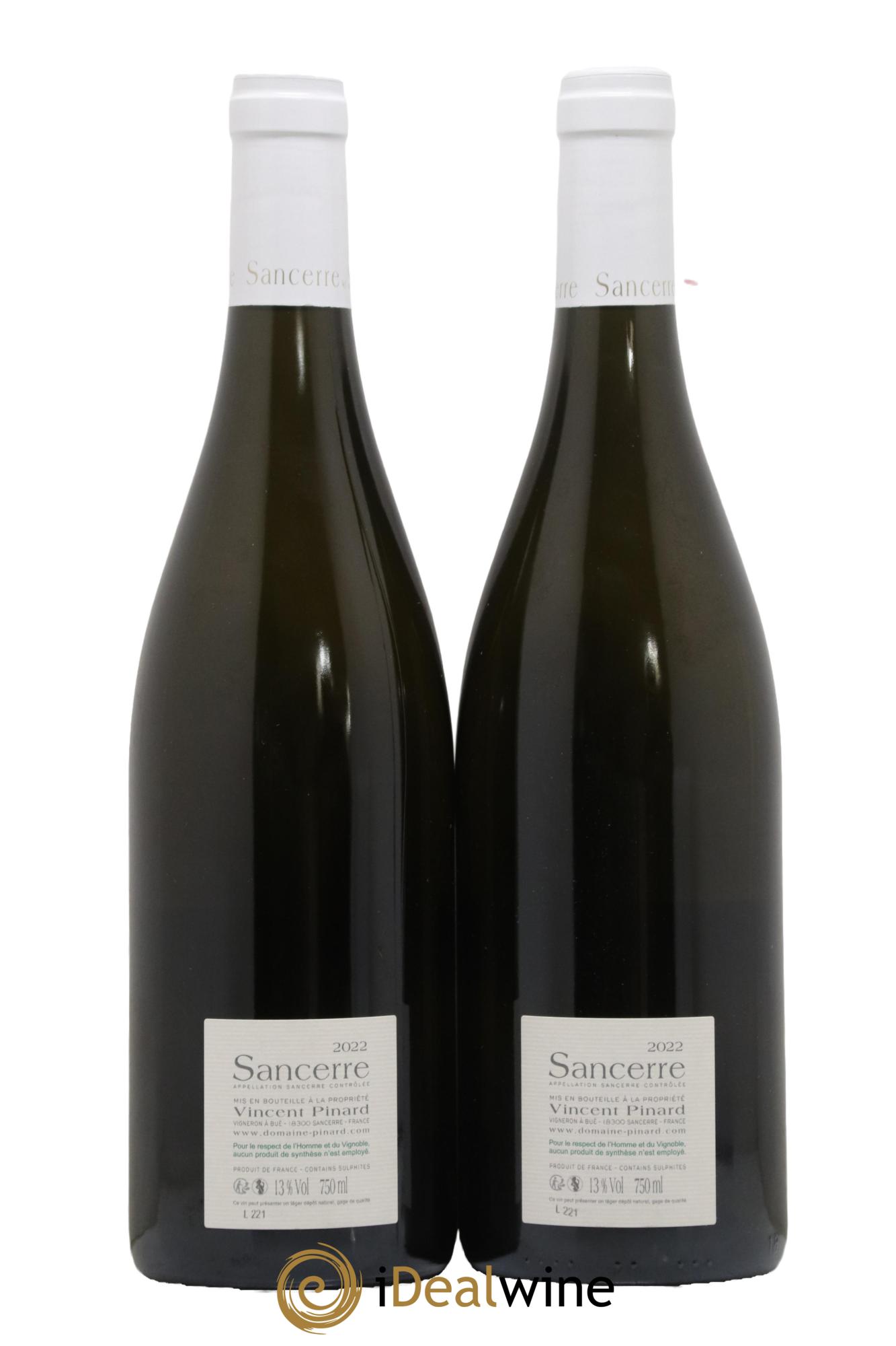 Sancerre Florès Vincent Pinard  2022 - Lot de 2 bouteilles - 1