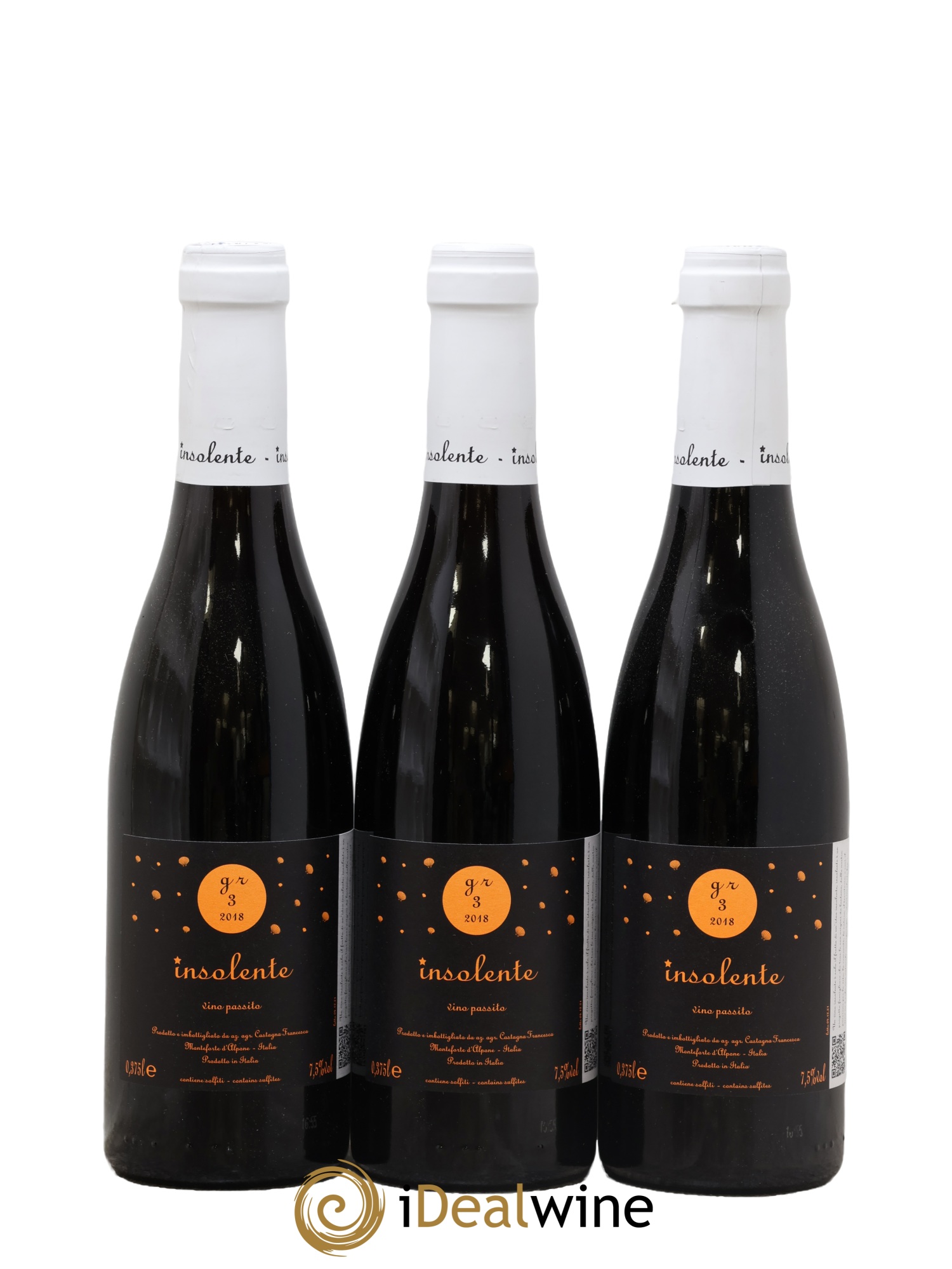 Passito di Pantelleria DOC GR3 Insolente Castagna Francesca 2018 - Lotto di 3 mezze bottiglie - 0